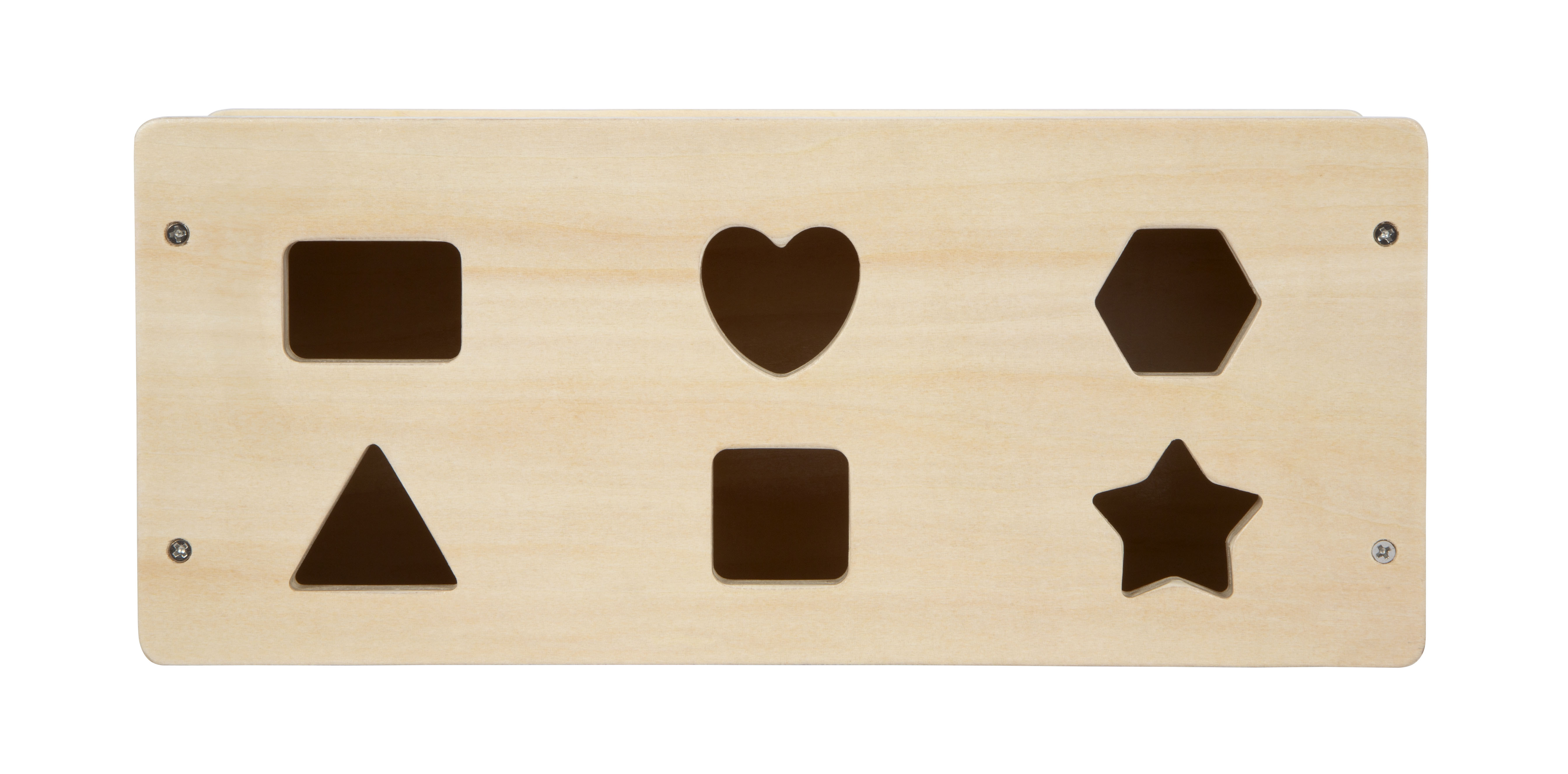 Sortierspiel: Formen, Deckel, Holz