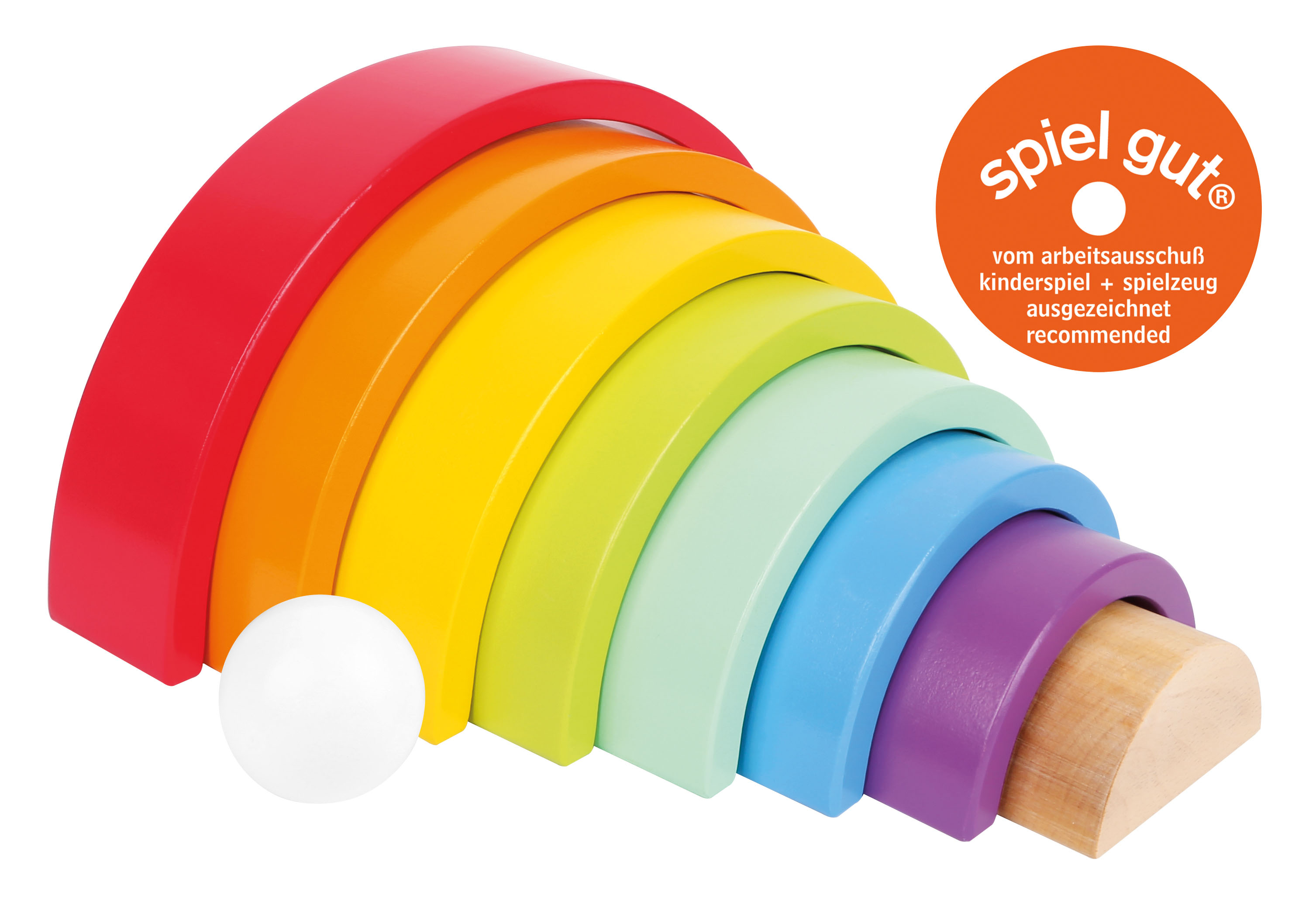 Motorik-Regenbogen aus Holz für Kinder