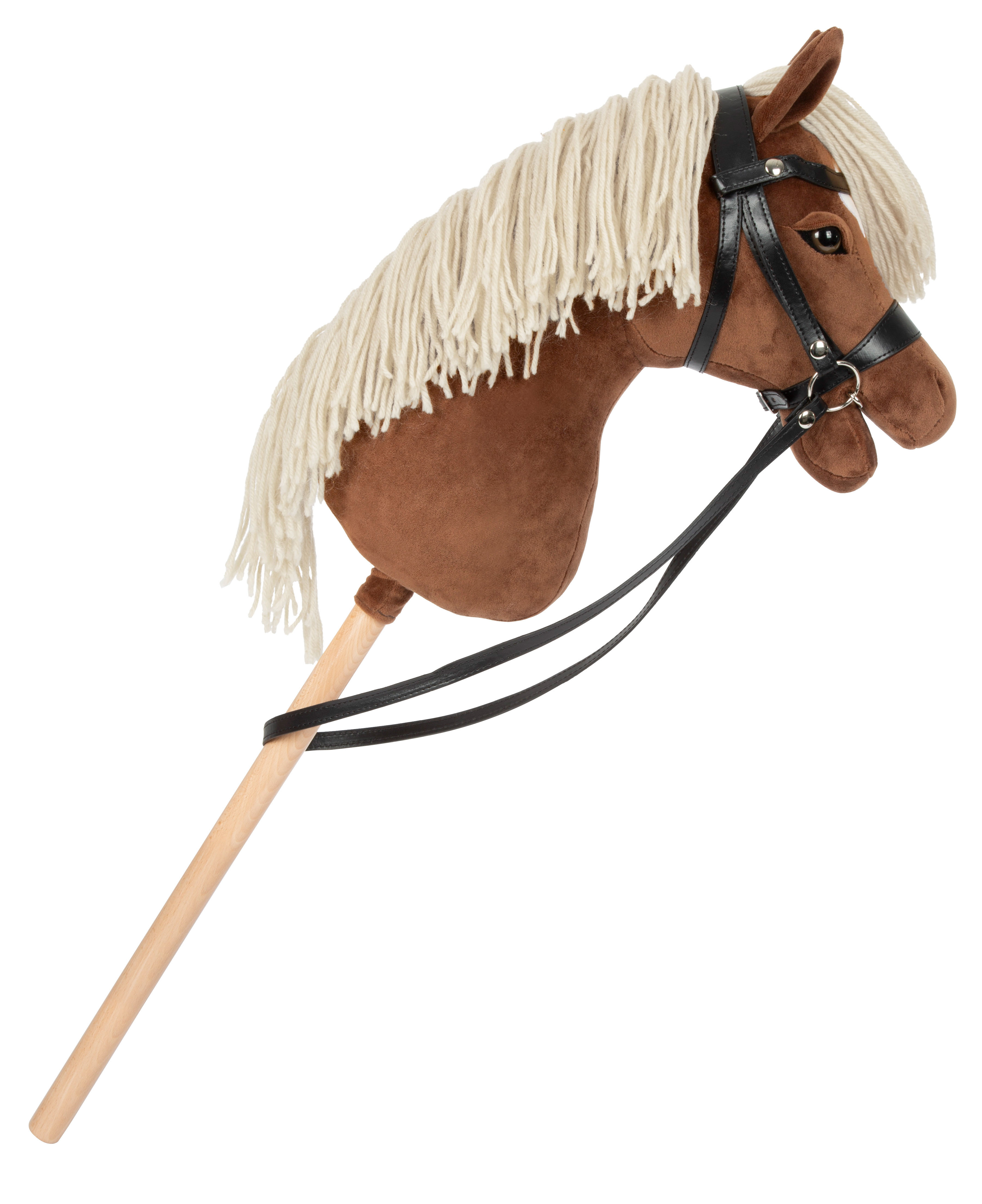 Hobby Horse dunkelbraun Rocco beim Ausritt