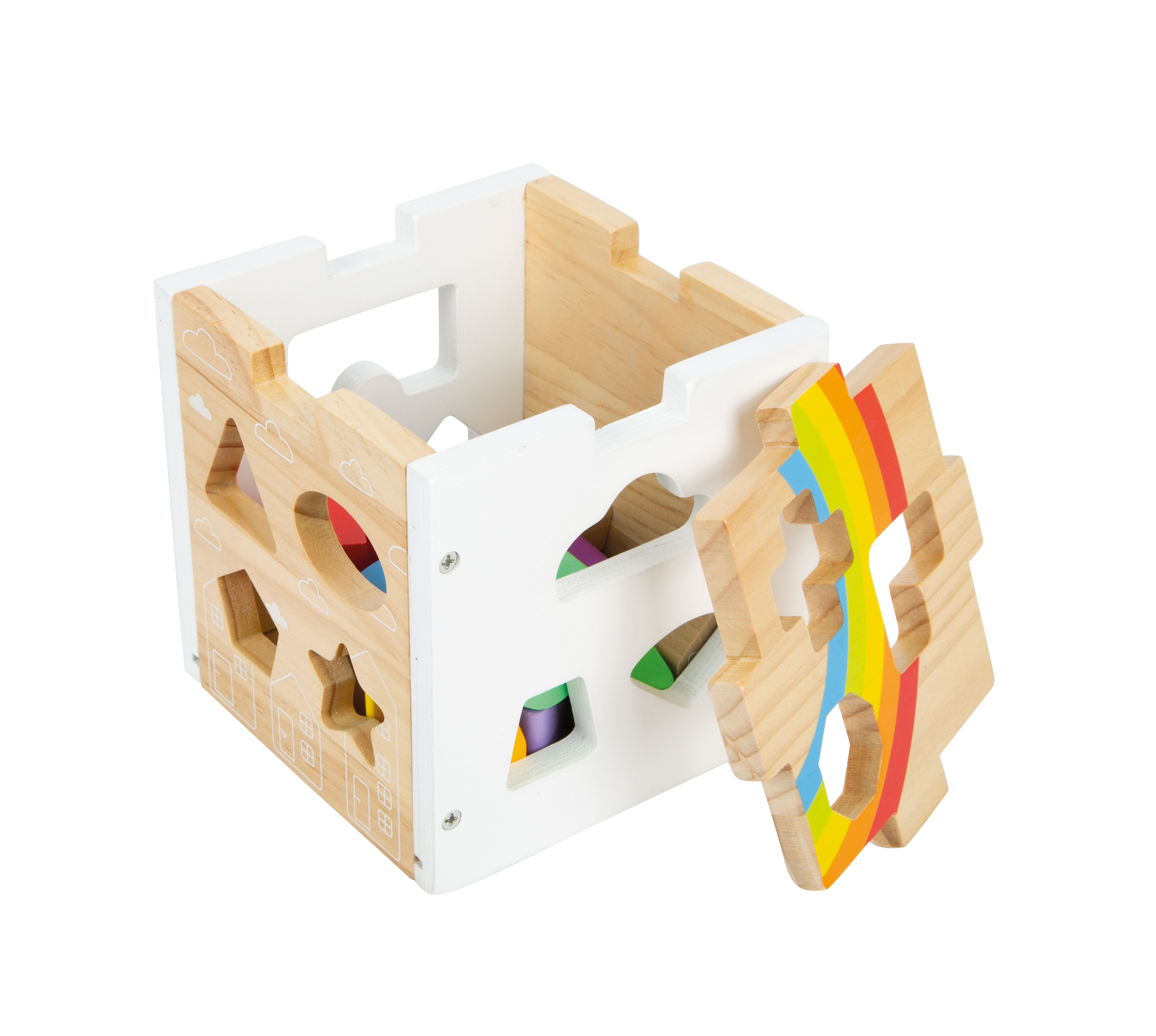 Steckwürfel Regenbogen für Kinder