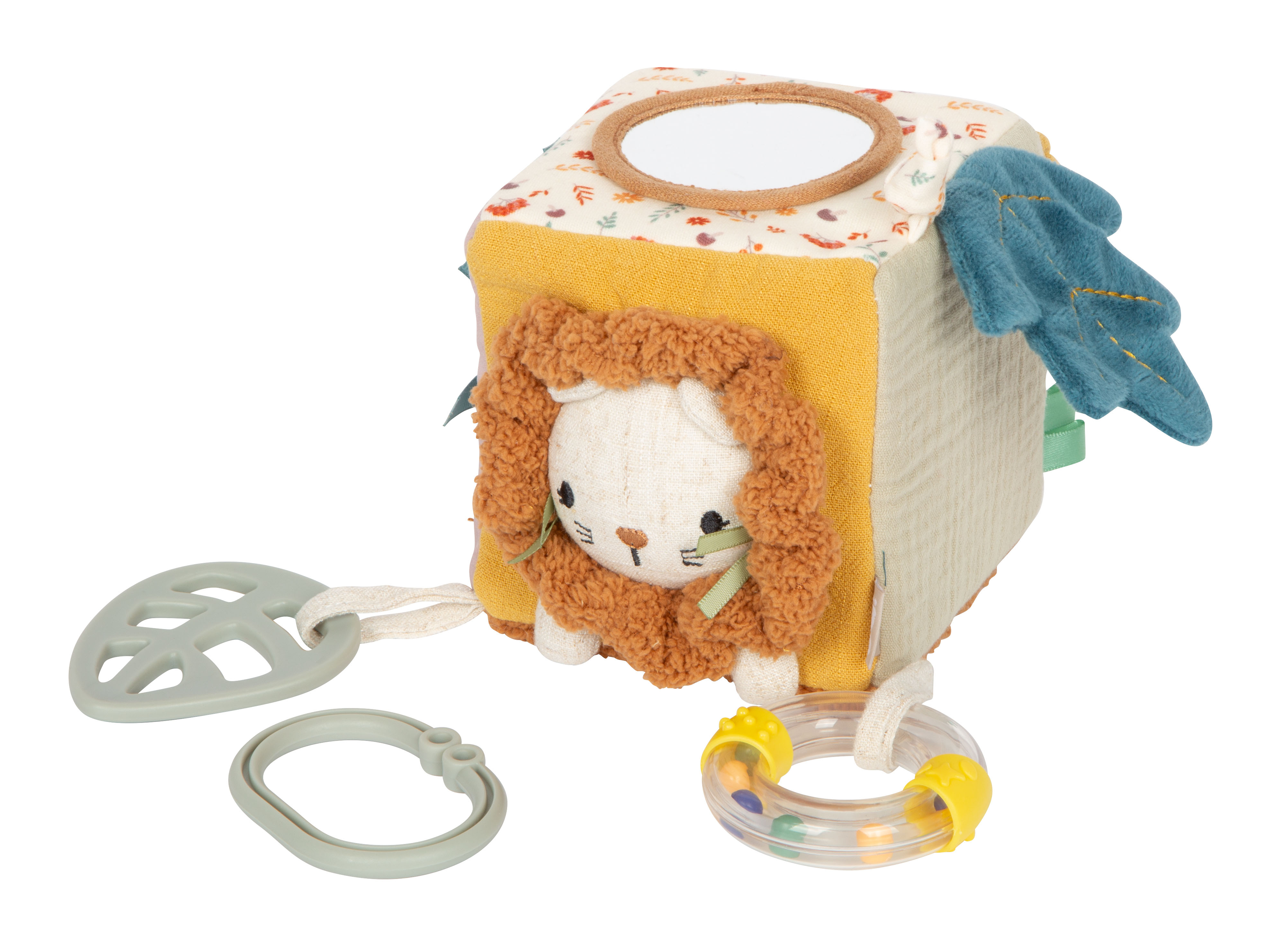 Baby Spielwürfel aus Stoff mit Löwenmotiv