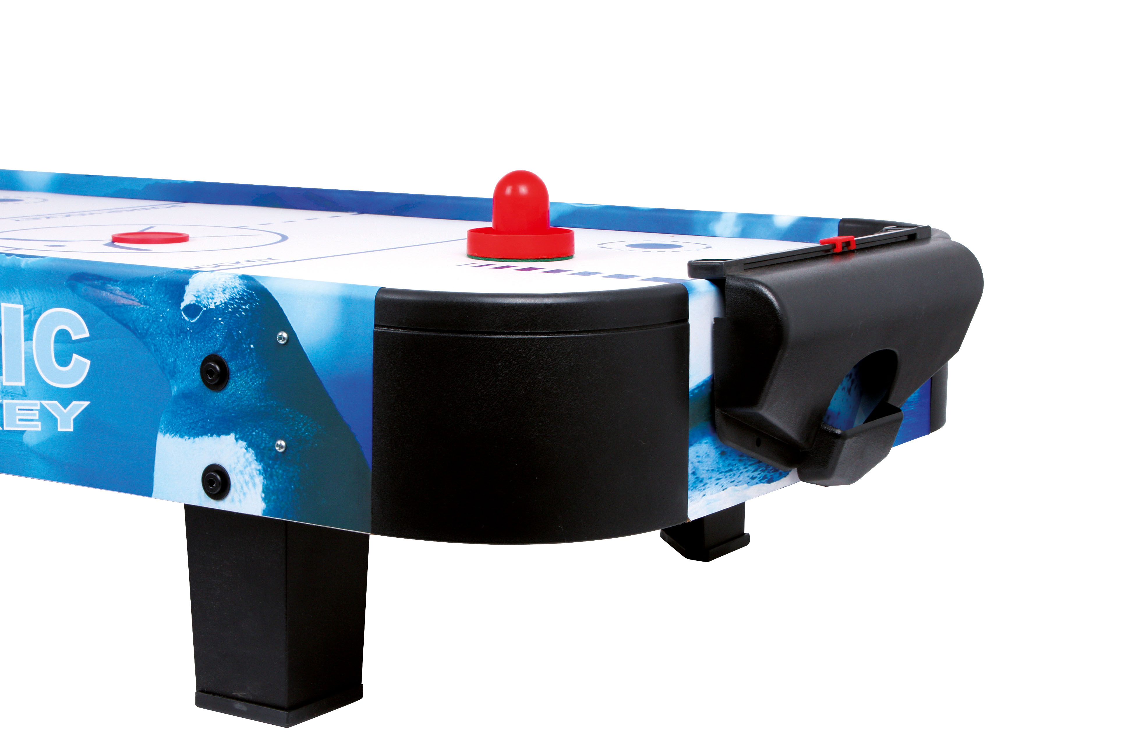 Air-Hockey-Spiel mit schwarzen Kanten