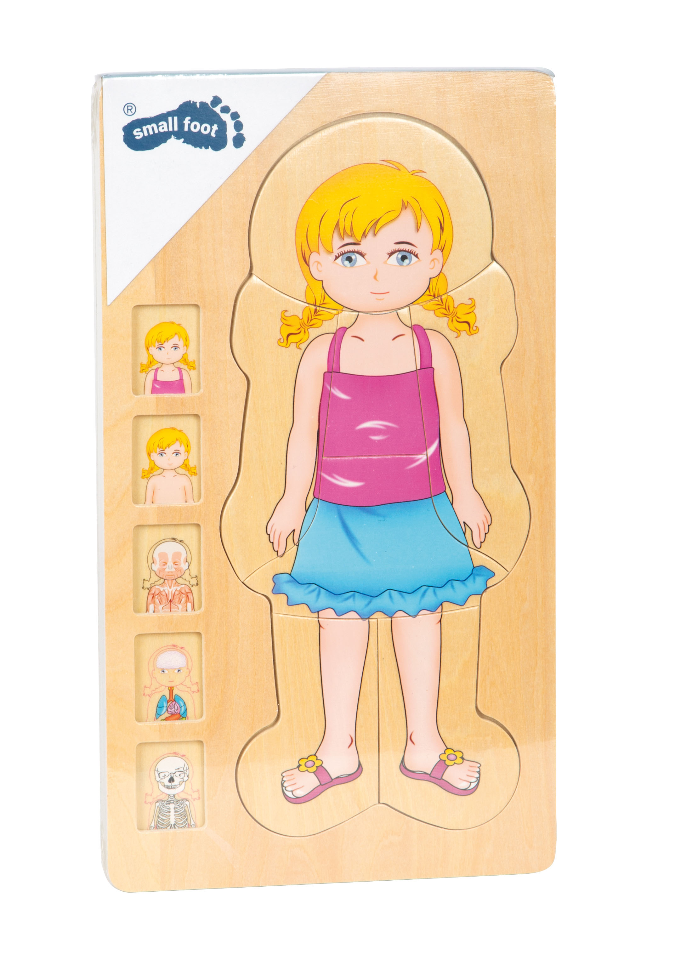 Schichtenpuzzle Anatomie Mädchen für Kinder
