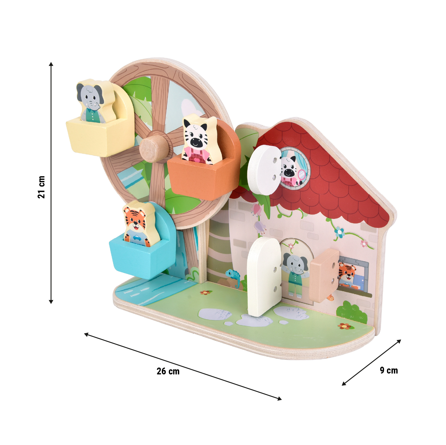 Riesenrad Größen-Skizze