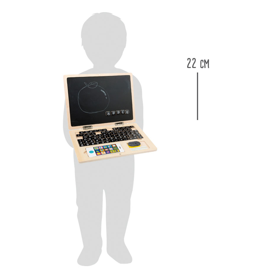 Holz-Laptop mit Magnet-Tafel für Kinder