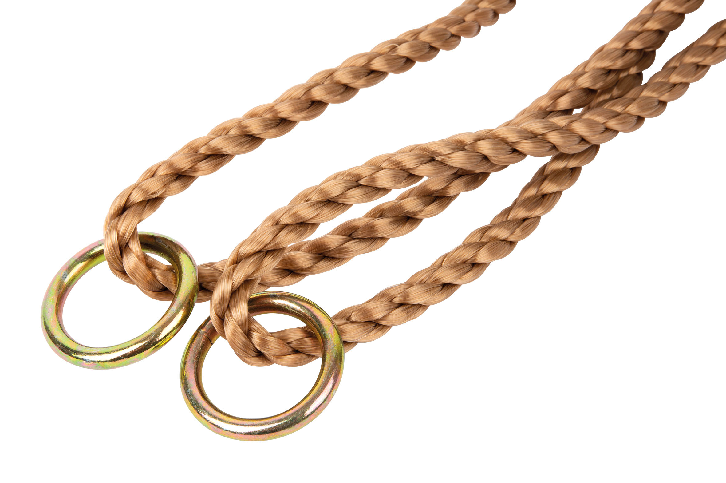 Schaukelaufhängung mit Metallringen