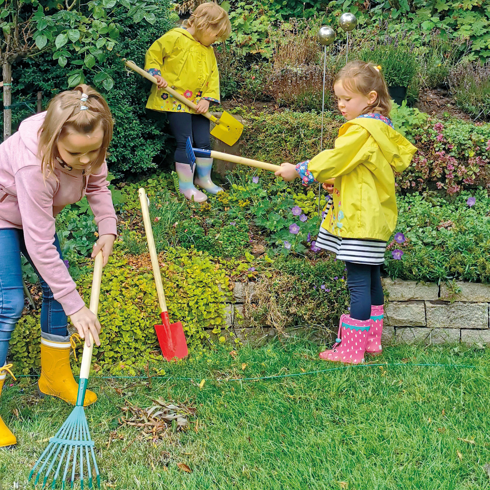 Gartenwerkzeug-Set Kunterbunt für Kinder