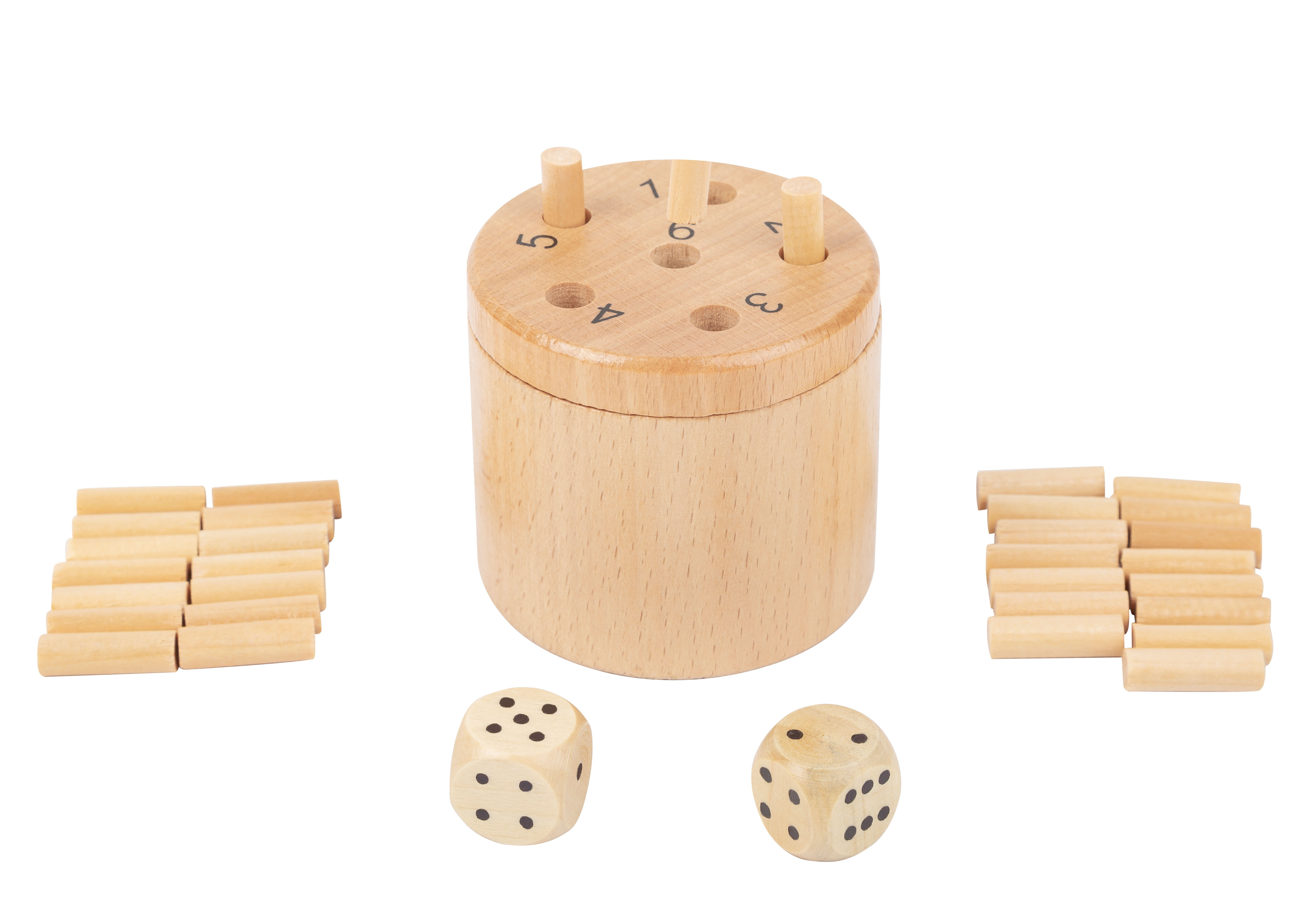 Würfelspiel mit Holzstäben