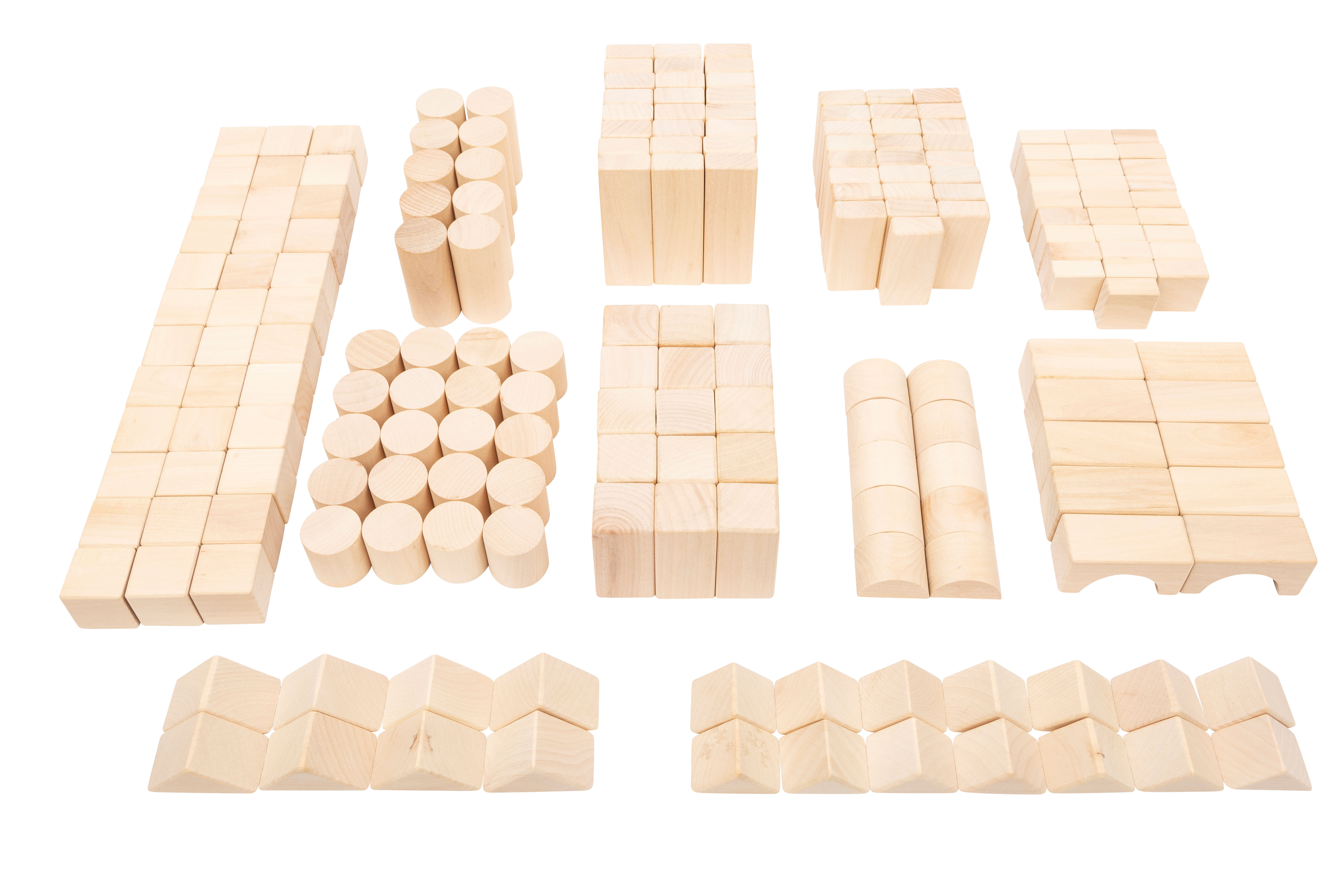 Holzbausteine Natur 200er-Pack im Beutel für Kinder