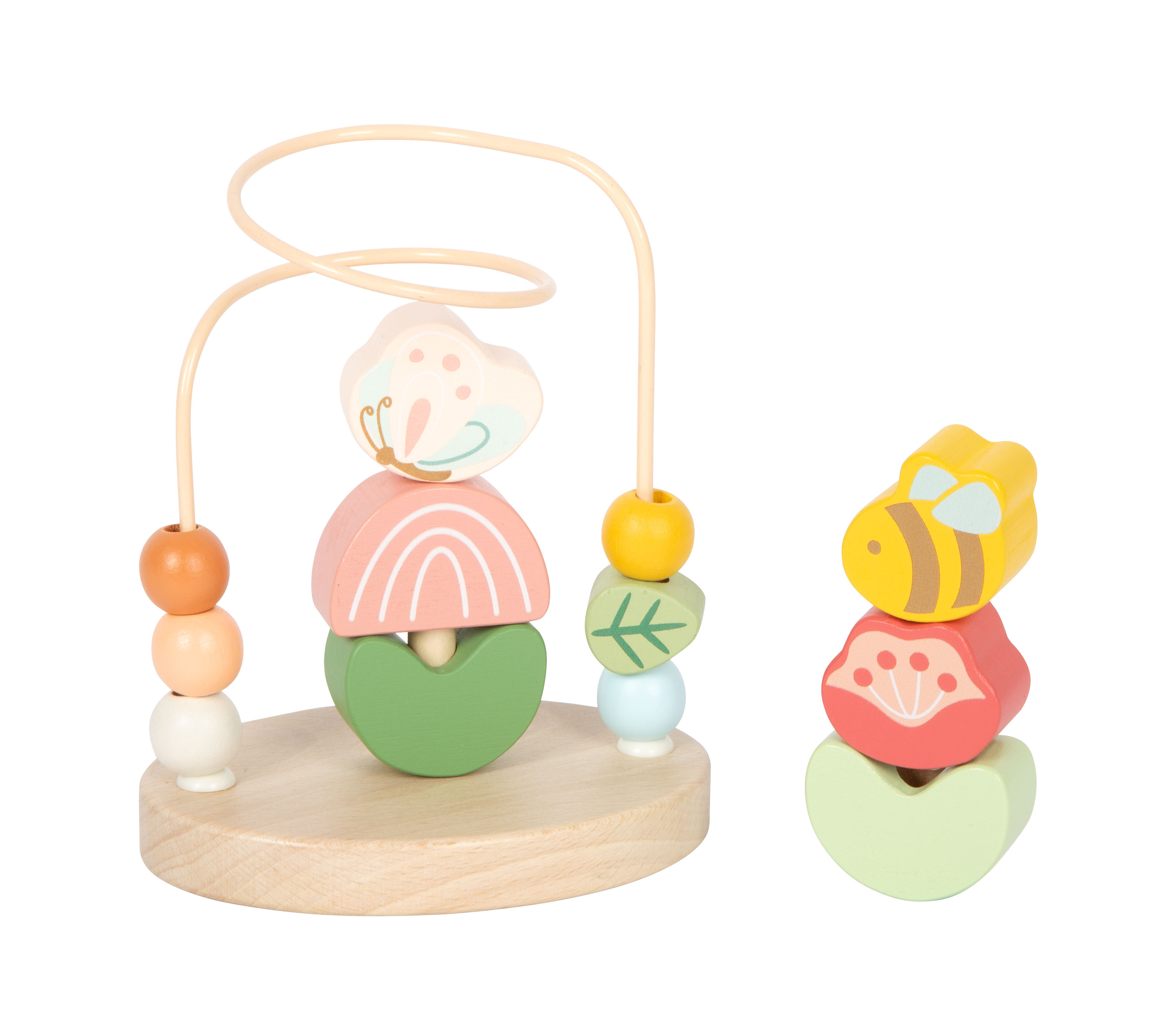 Motorikschleife Biene, Blume und Schmetterling