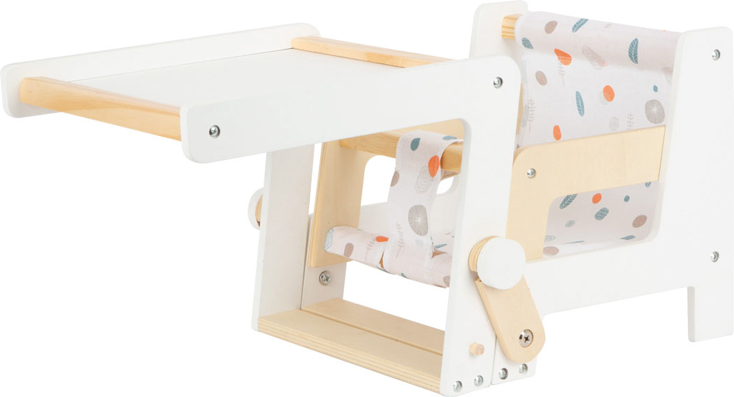 Puppenstuhl mit integriertem Tisch aus Holz