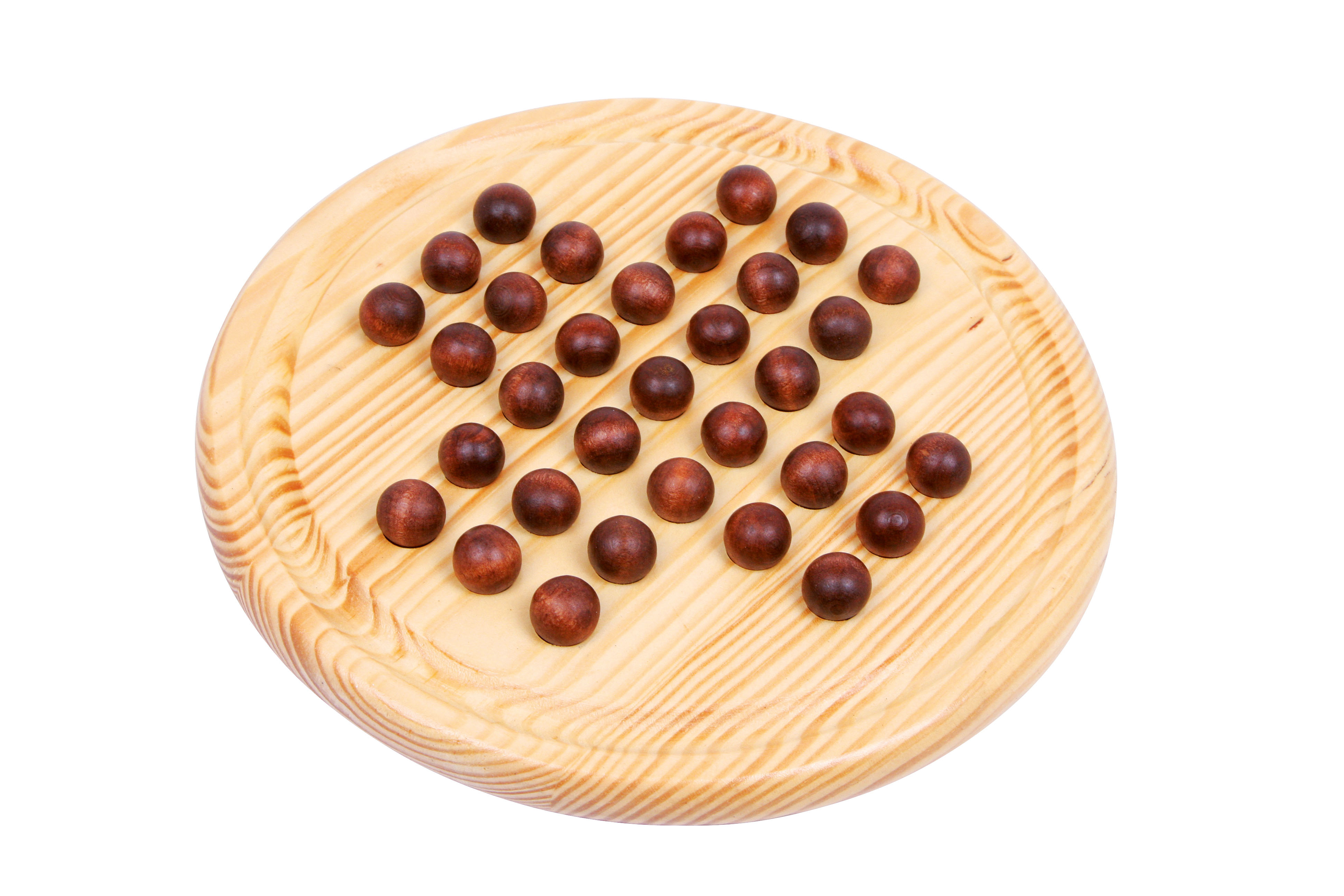 Solitär Holzkugel  mit dunklen Kugeln