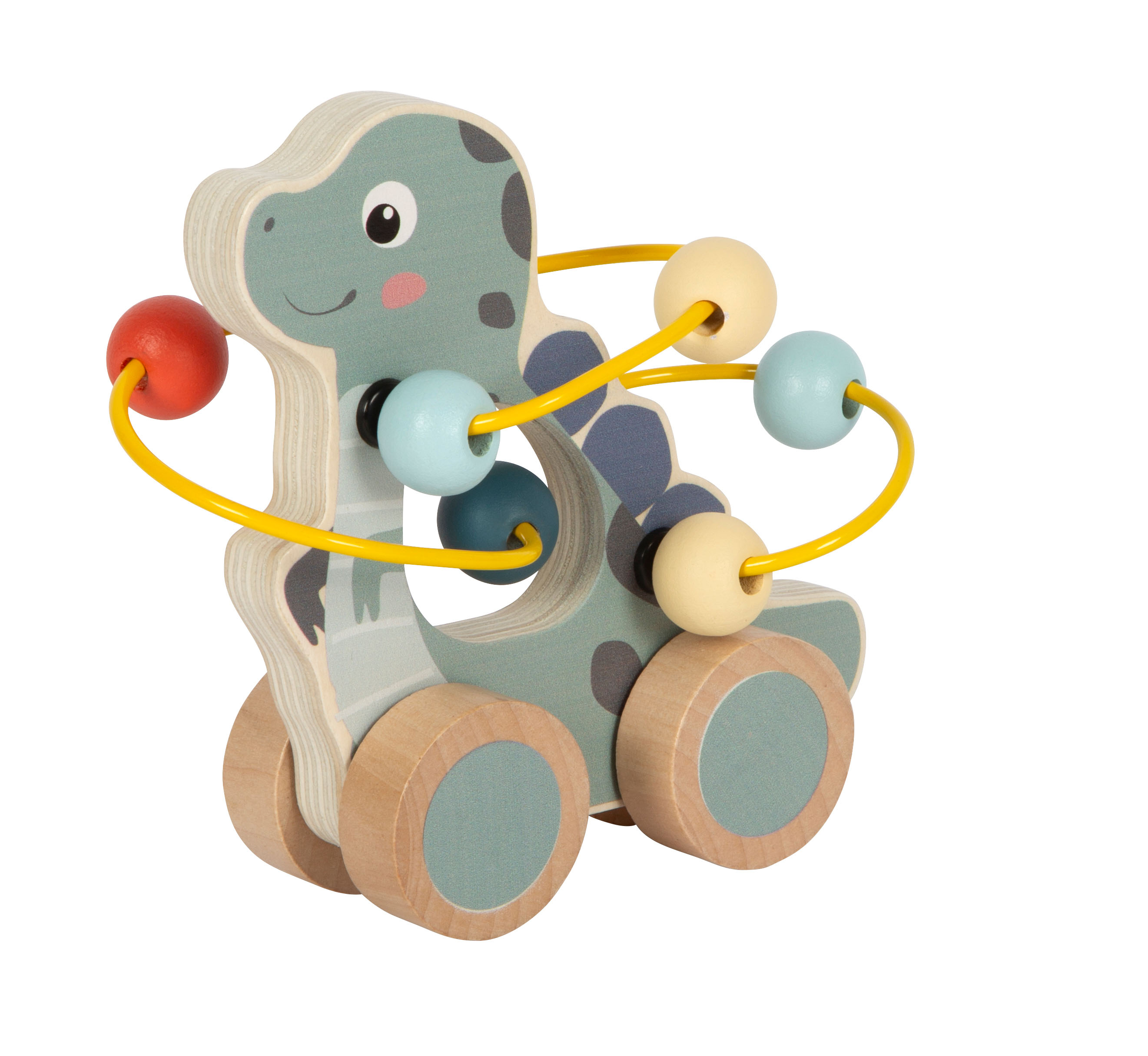 Holz-Dinosaurier mit Rollen zum Spielen