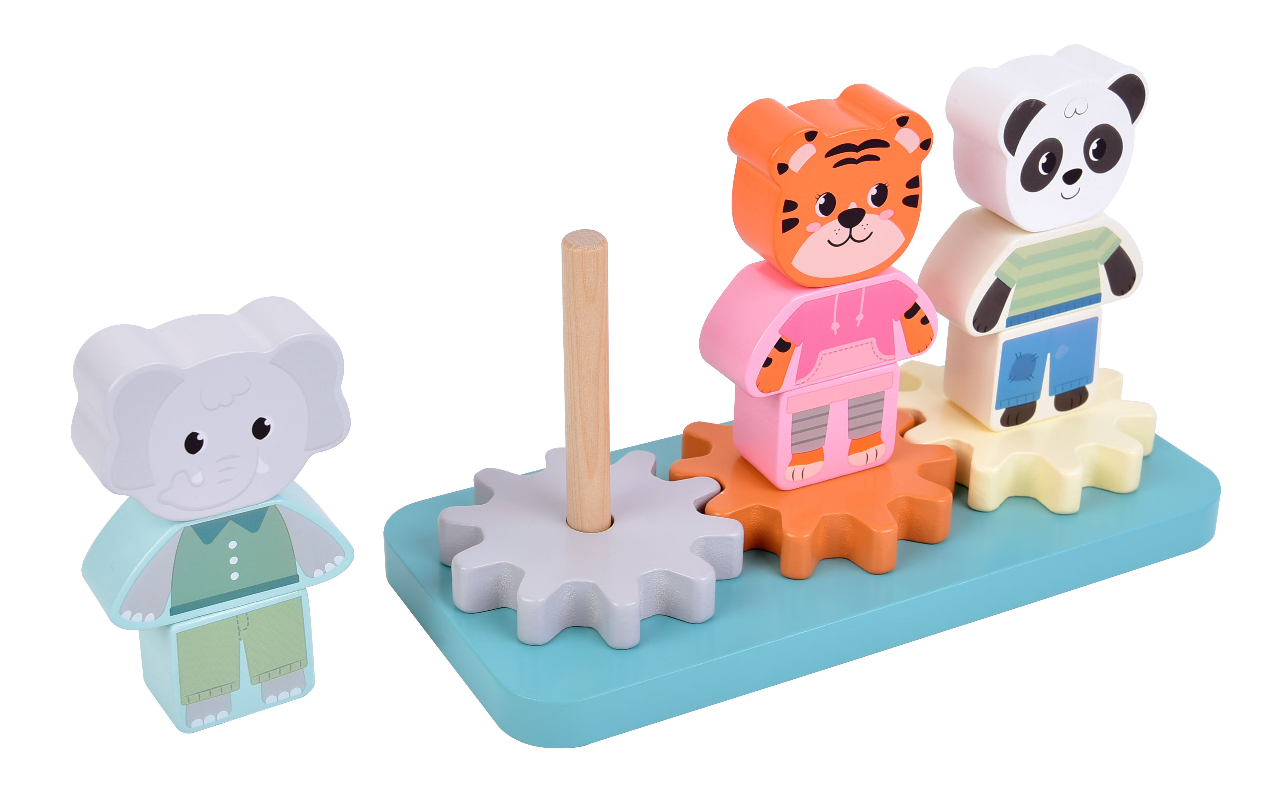 Stapelspiel mit Zahnrad Jungle Friends