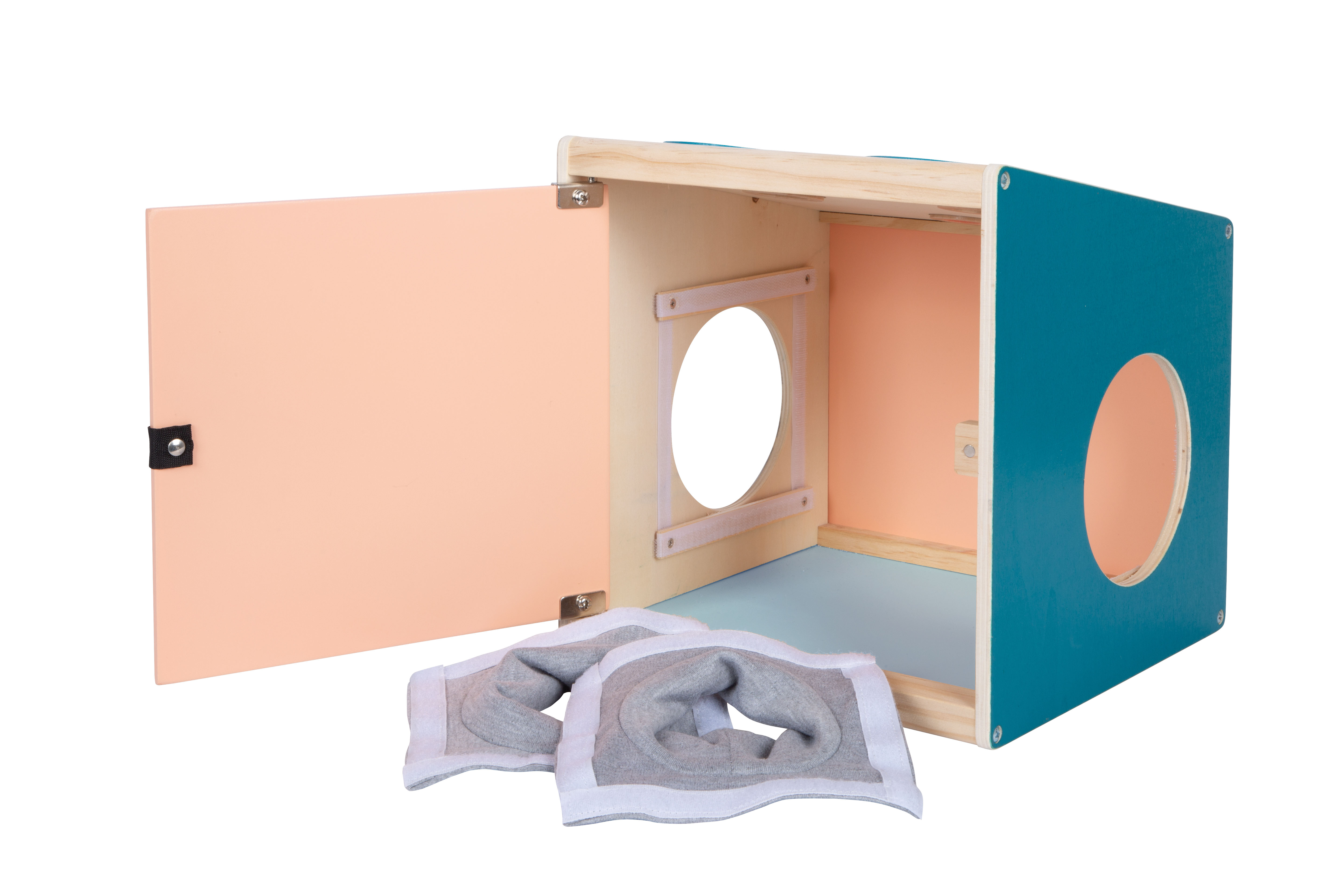 Fühl-Box mit abnehmbaren Armbündchen