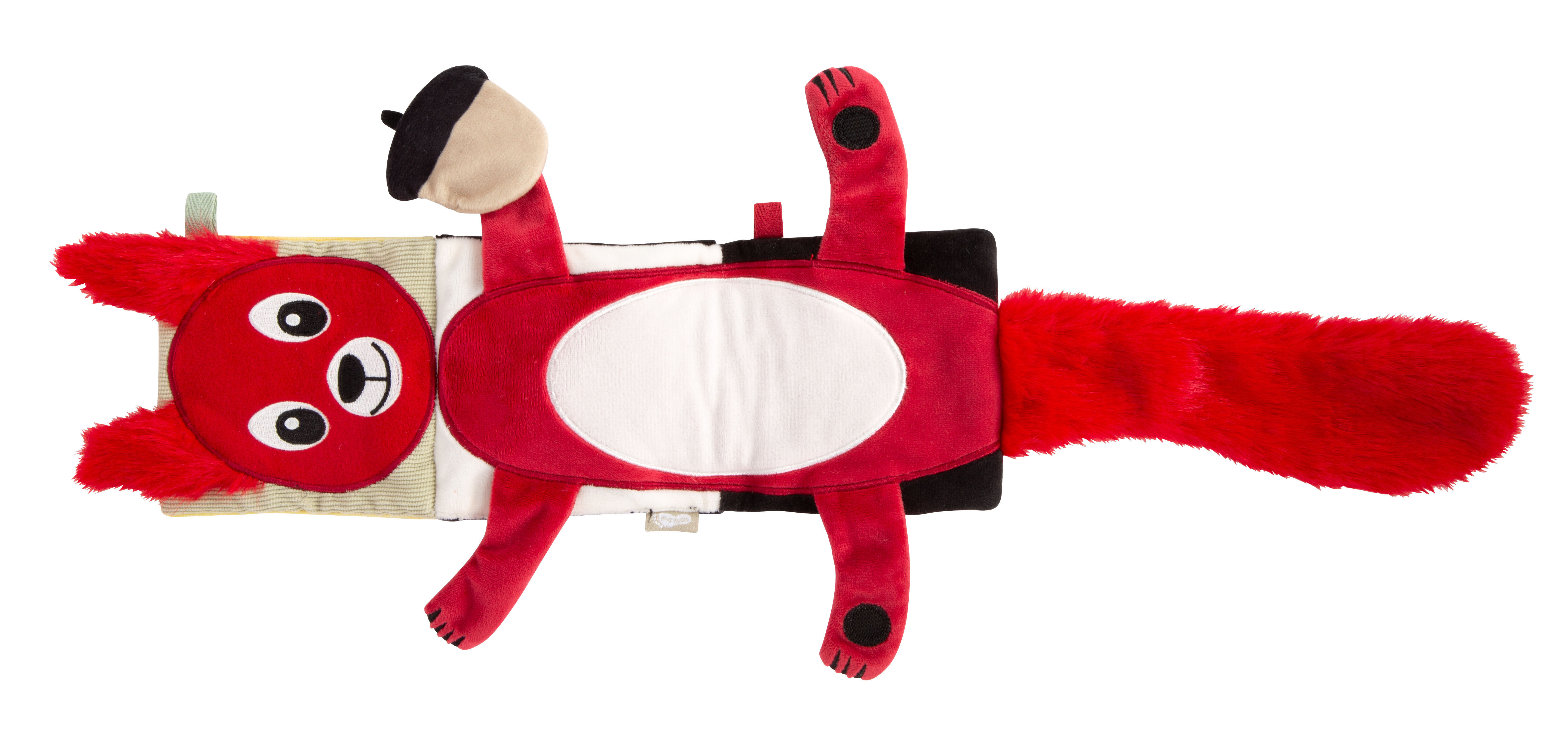 Plush-Spielzeug, rotes Tier, langer Schwanz, weiches Gewebe, lustiges Gesicht, Plüschspielzeug, rotes Tier, langer Schwanz, weicher Stoff, Stoffspielzeug