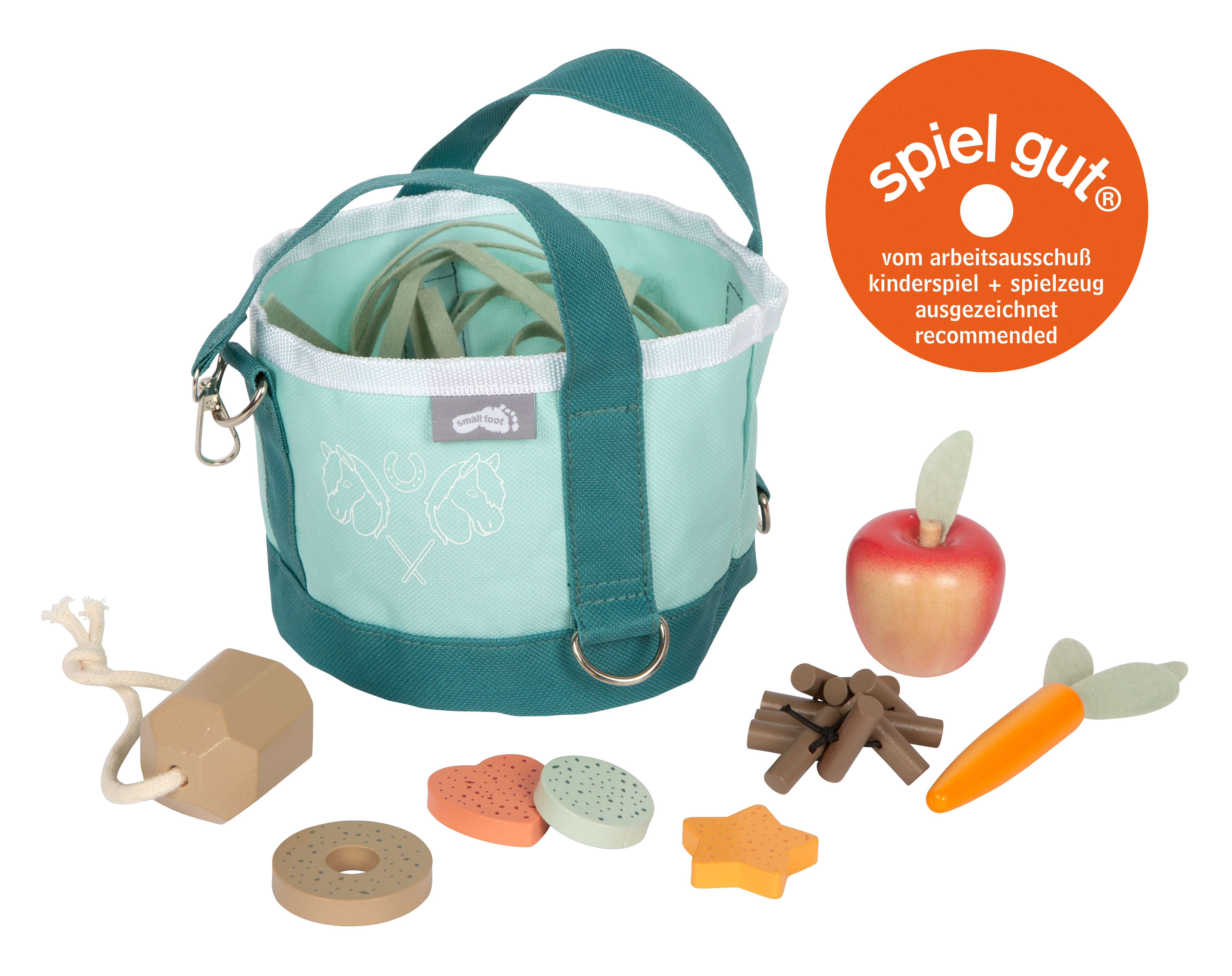 Kleine Tasche, Tier-Spielzeug, Holzspielzeug, Kau-Spielzeug, Farbige Zubehörteile