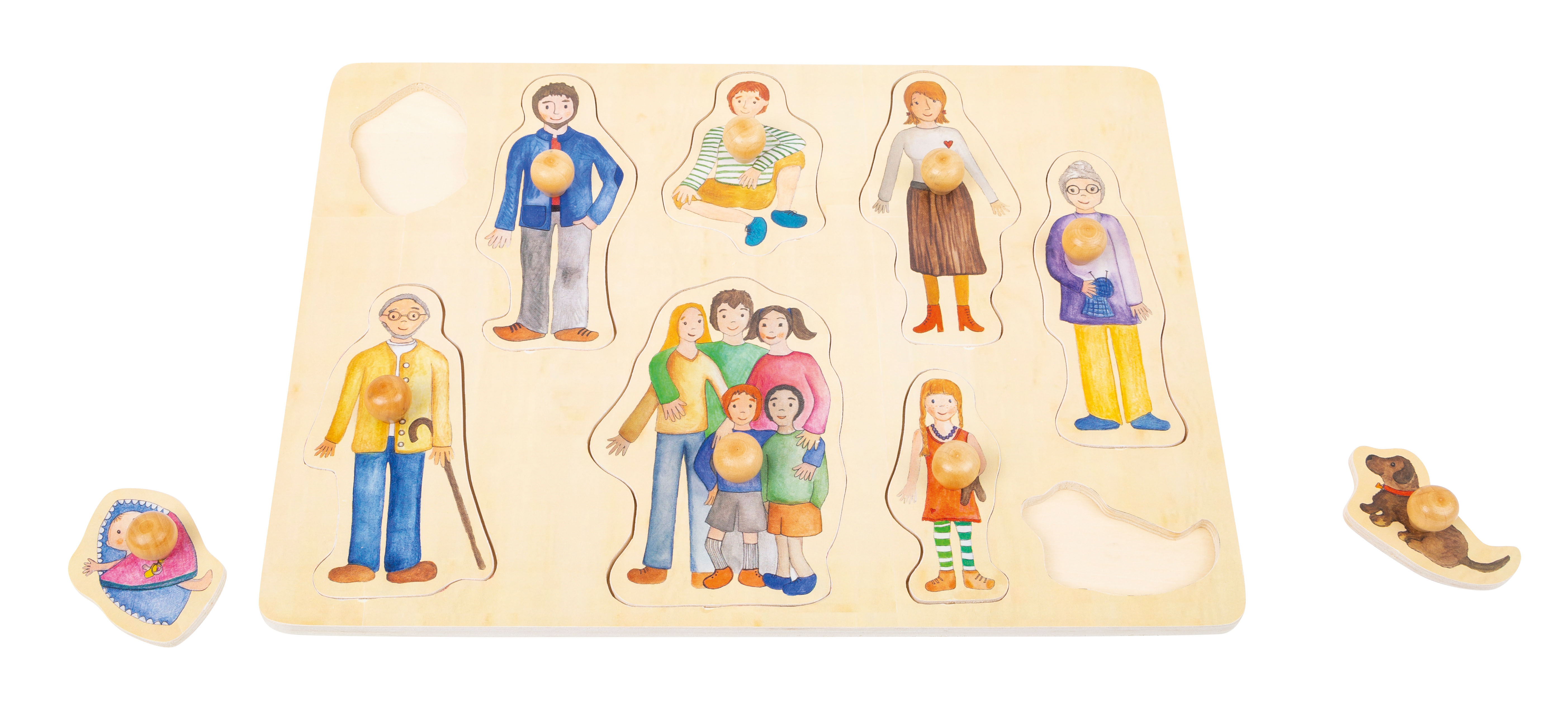 Steckpuzzle zum Thema Freunde und Familie