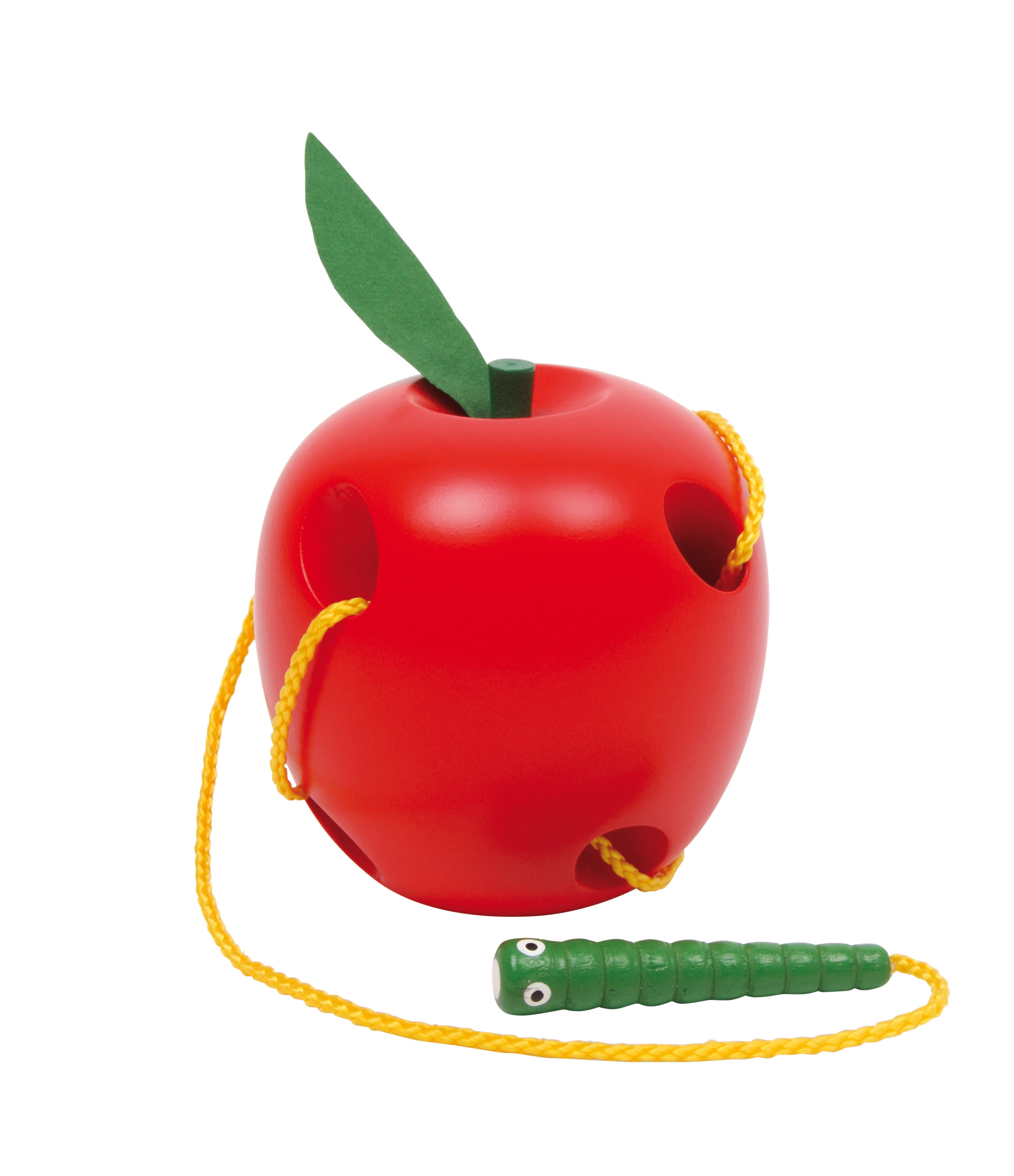 Roter Fädel-Apfel aus Holz