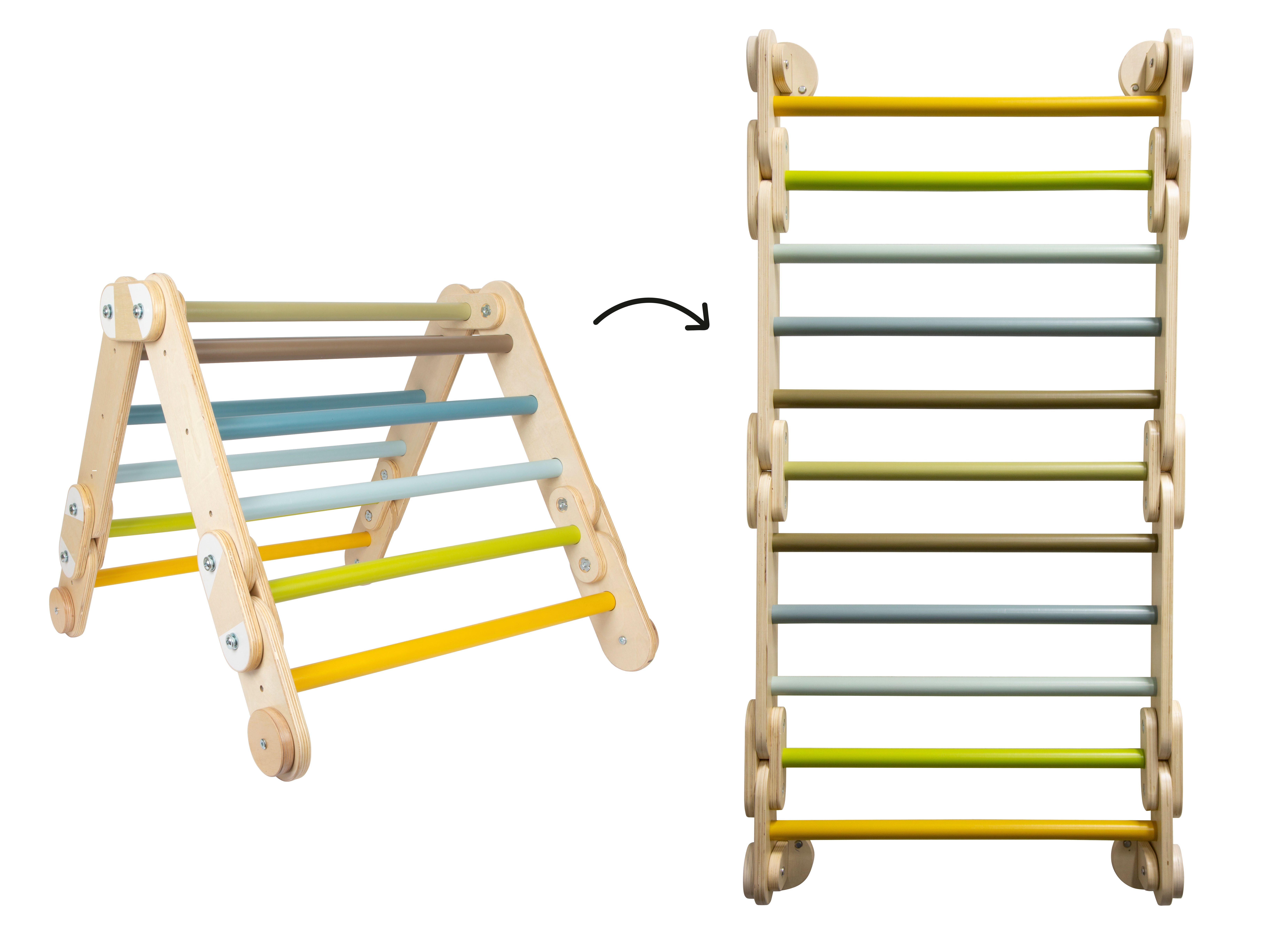Kletterdreieck aus Holz für Kinder