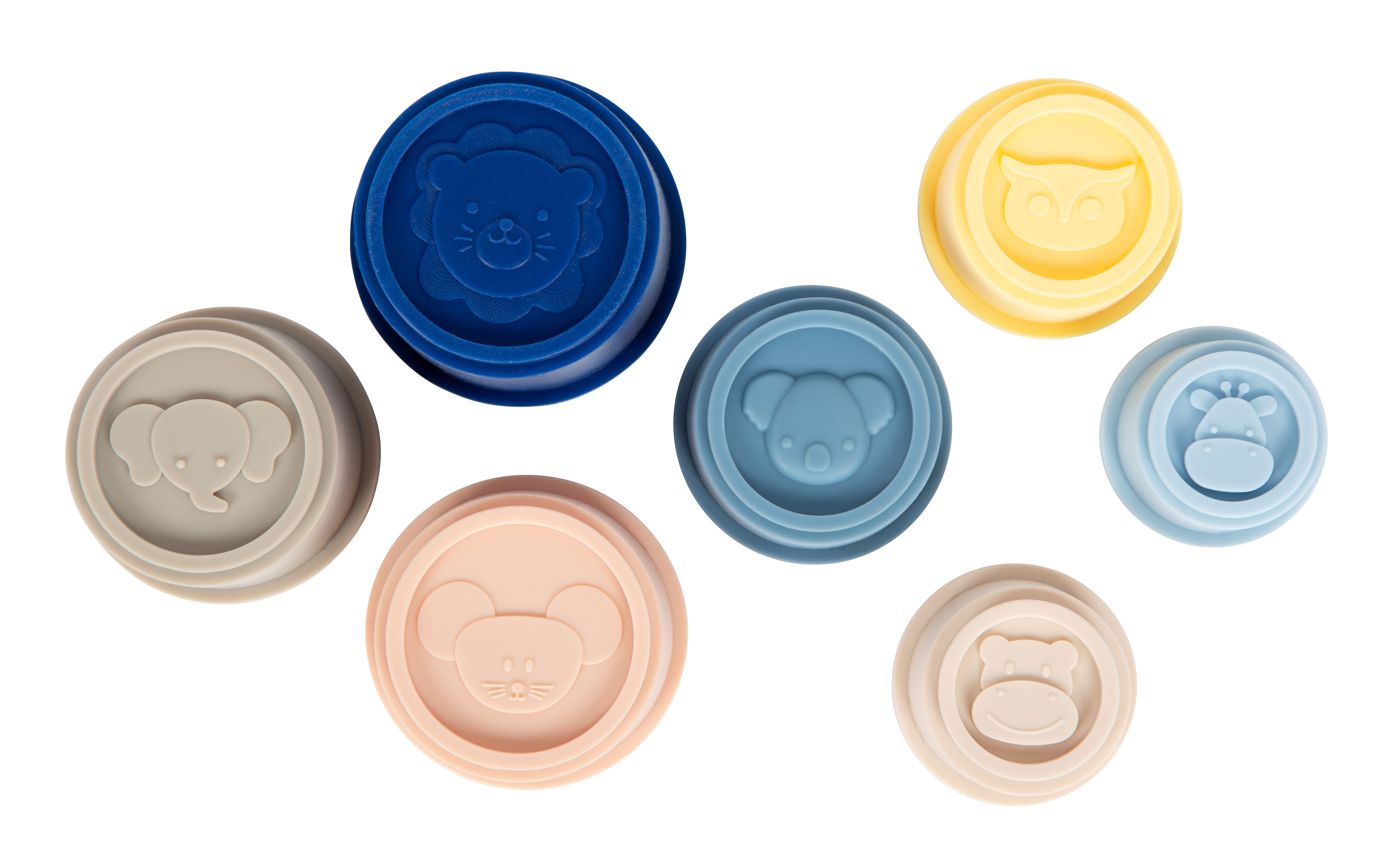 Silikon-Stapelbecher mit Tiermotiven