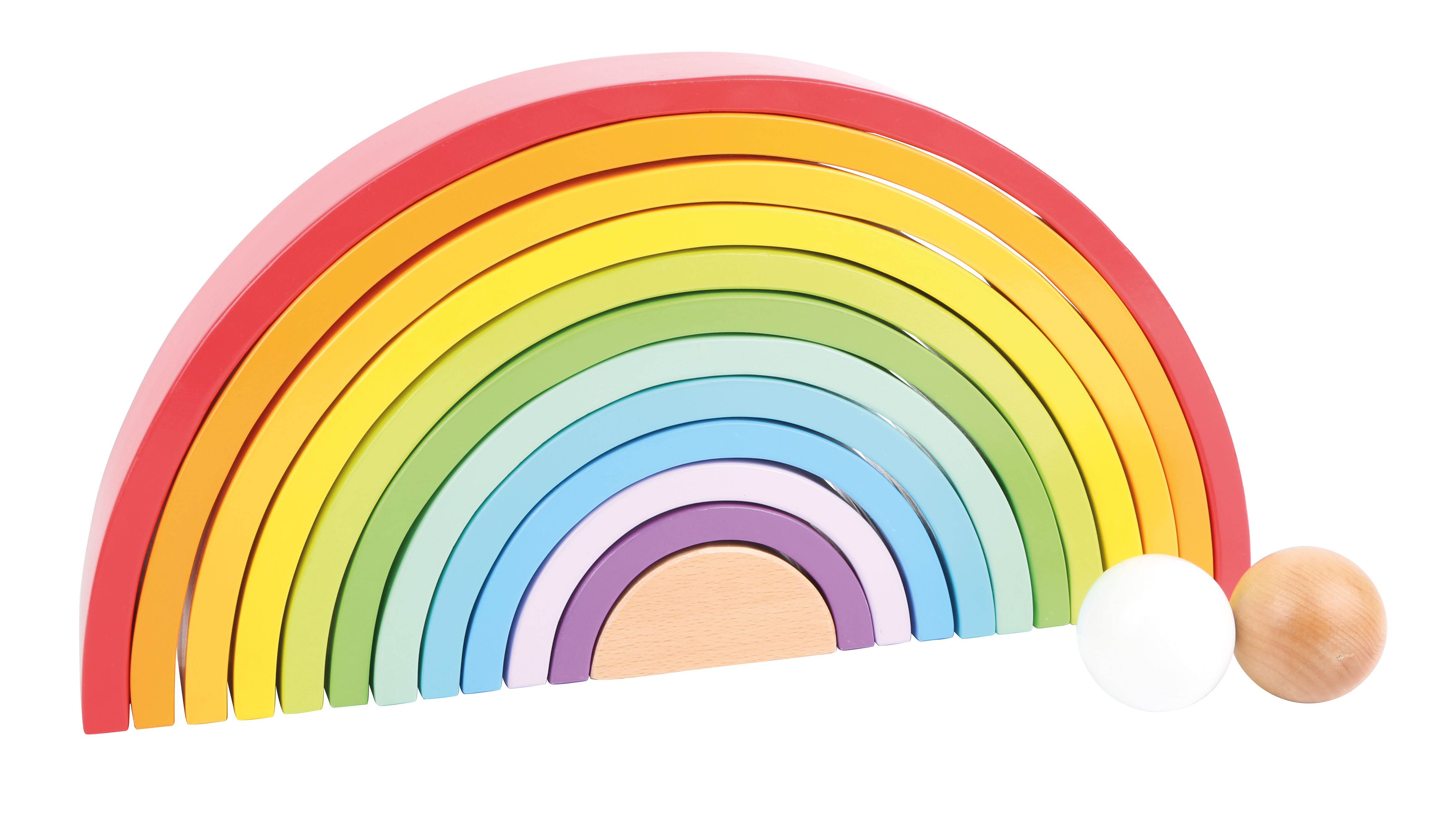 Regenbogen-Spielzeug aus Holz für Kinder