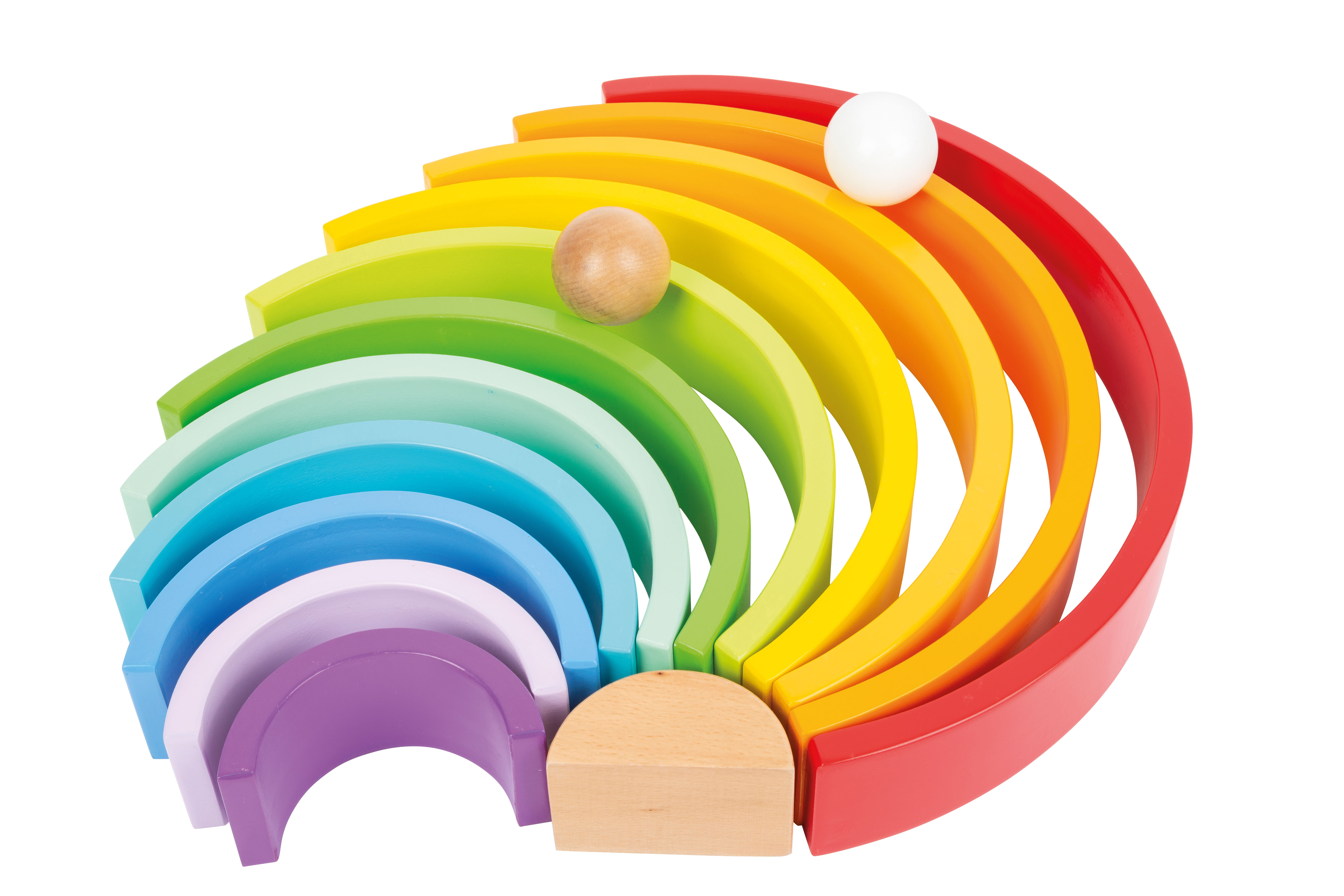 Holzbausteine Regenbogen XL für Kinder