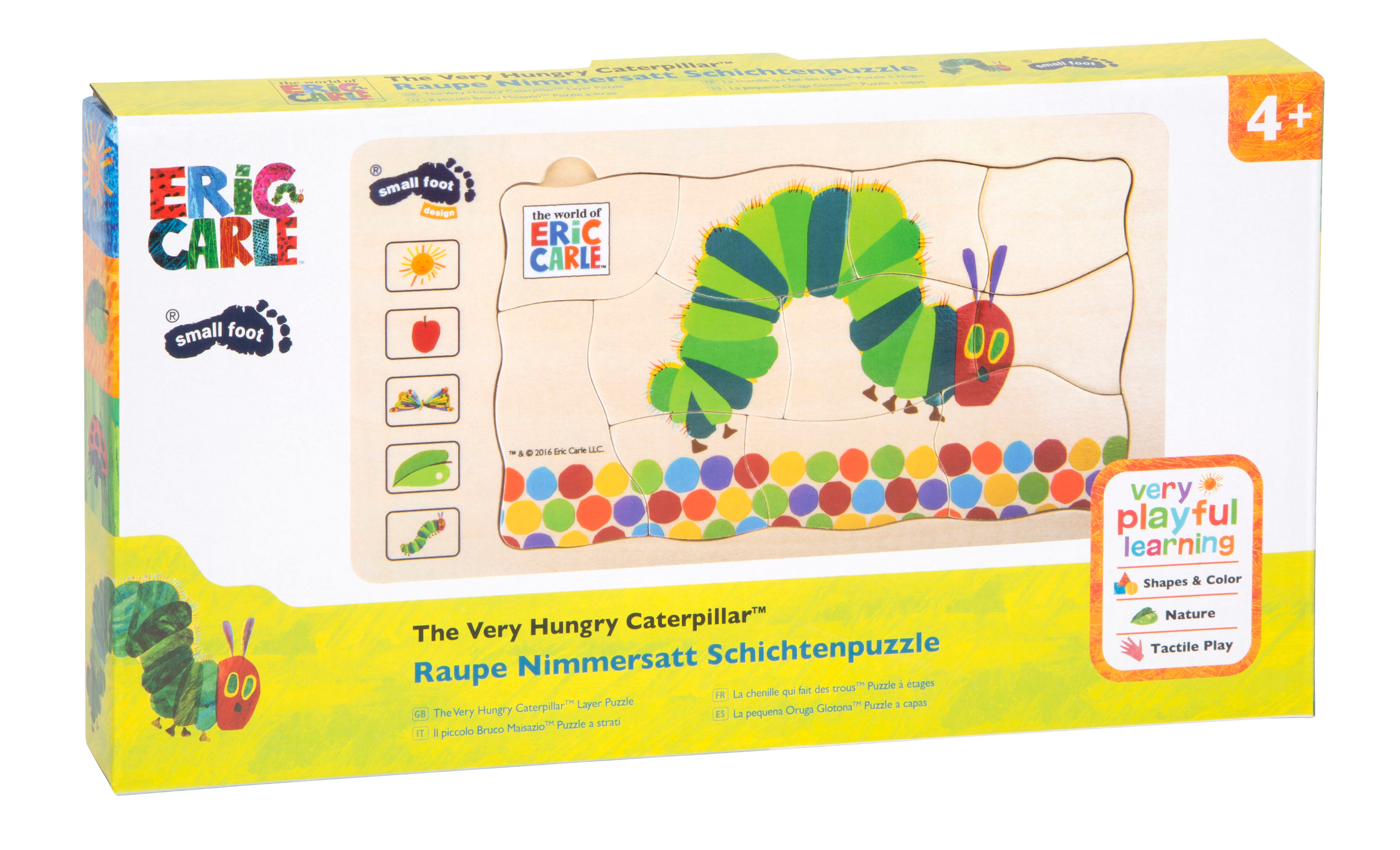 Raupe Nimmersatt Schichtenpuzzle in der Verpackung