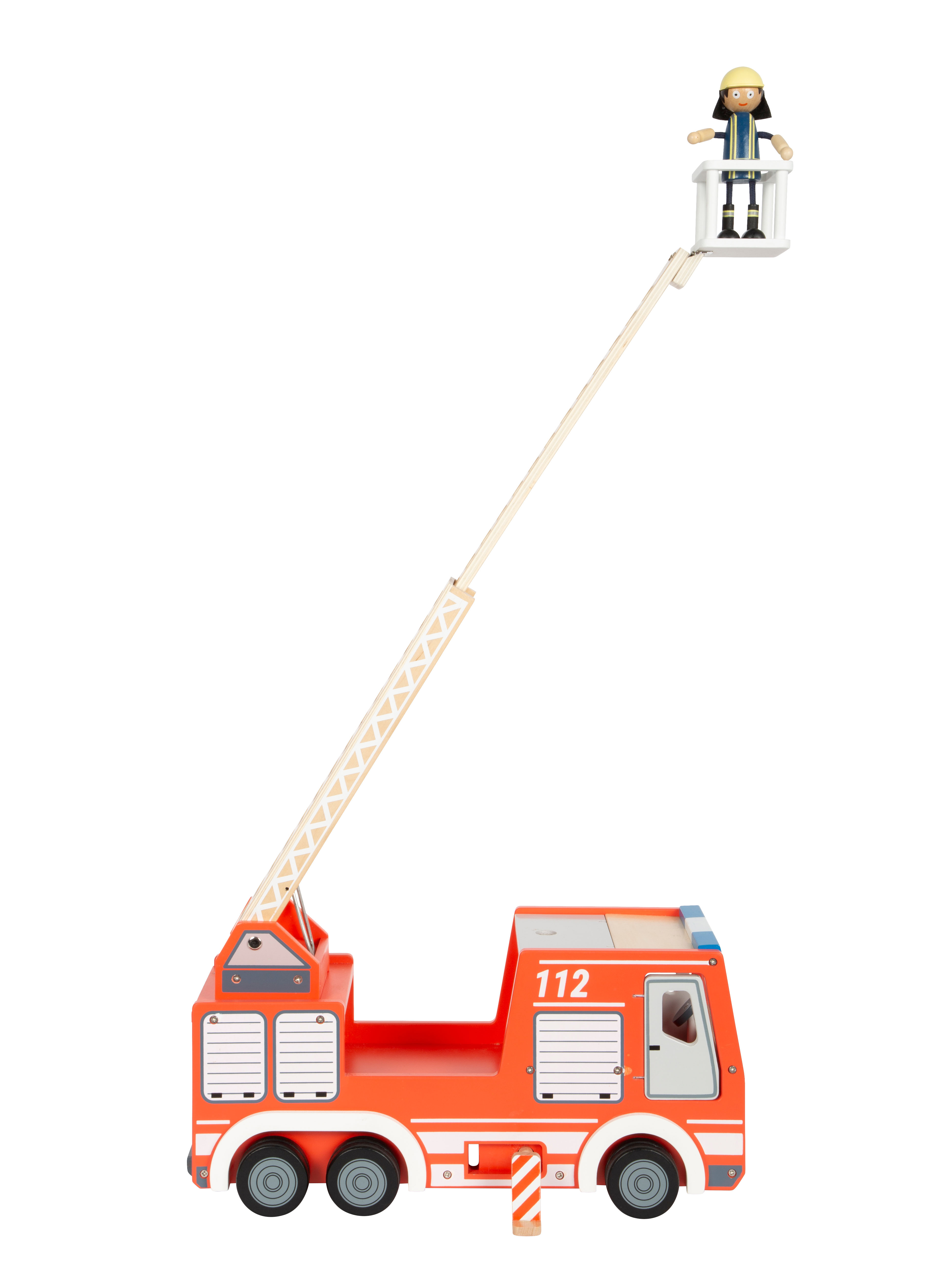 Feuerwehrauto mit ausziehbarer Leiter