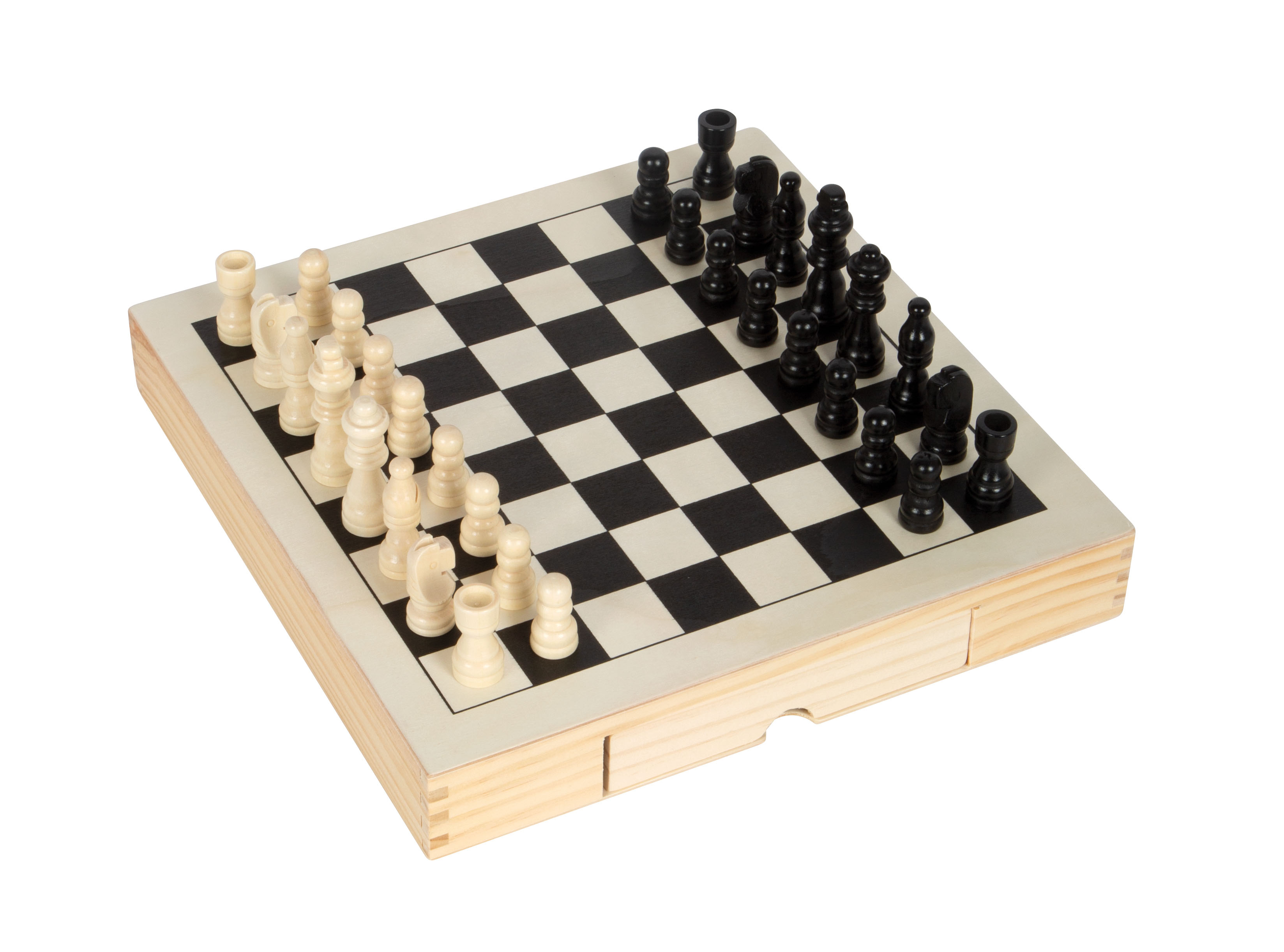 Spiele-Set Schach, Dame & Mühle für Kinder