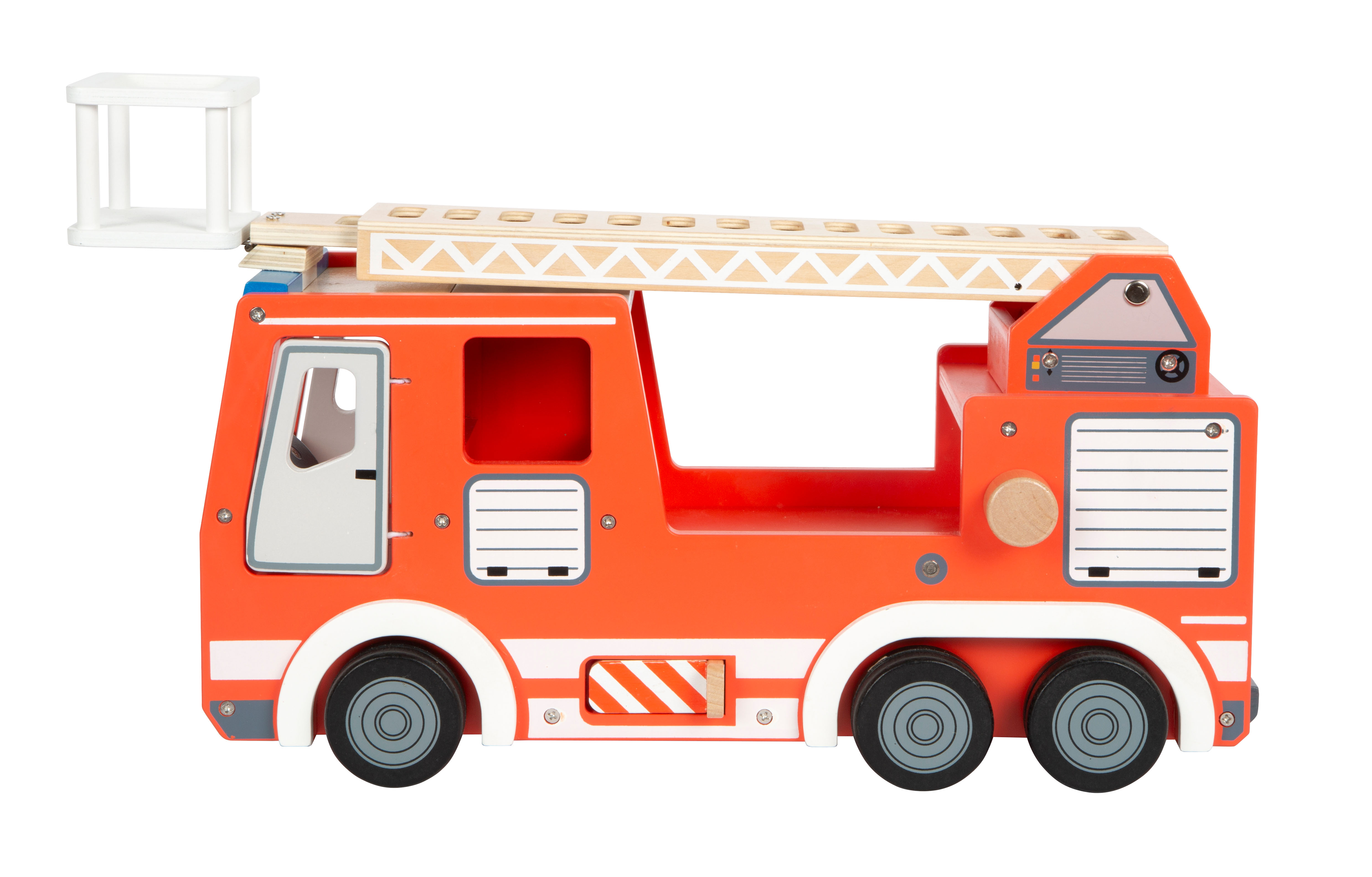Feuerwehrfahrzeug aus Holz