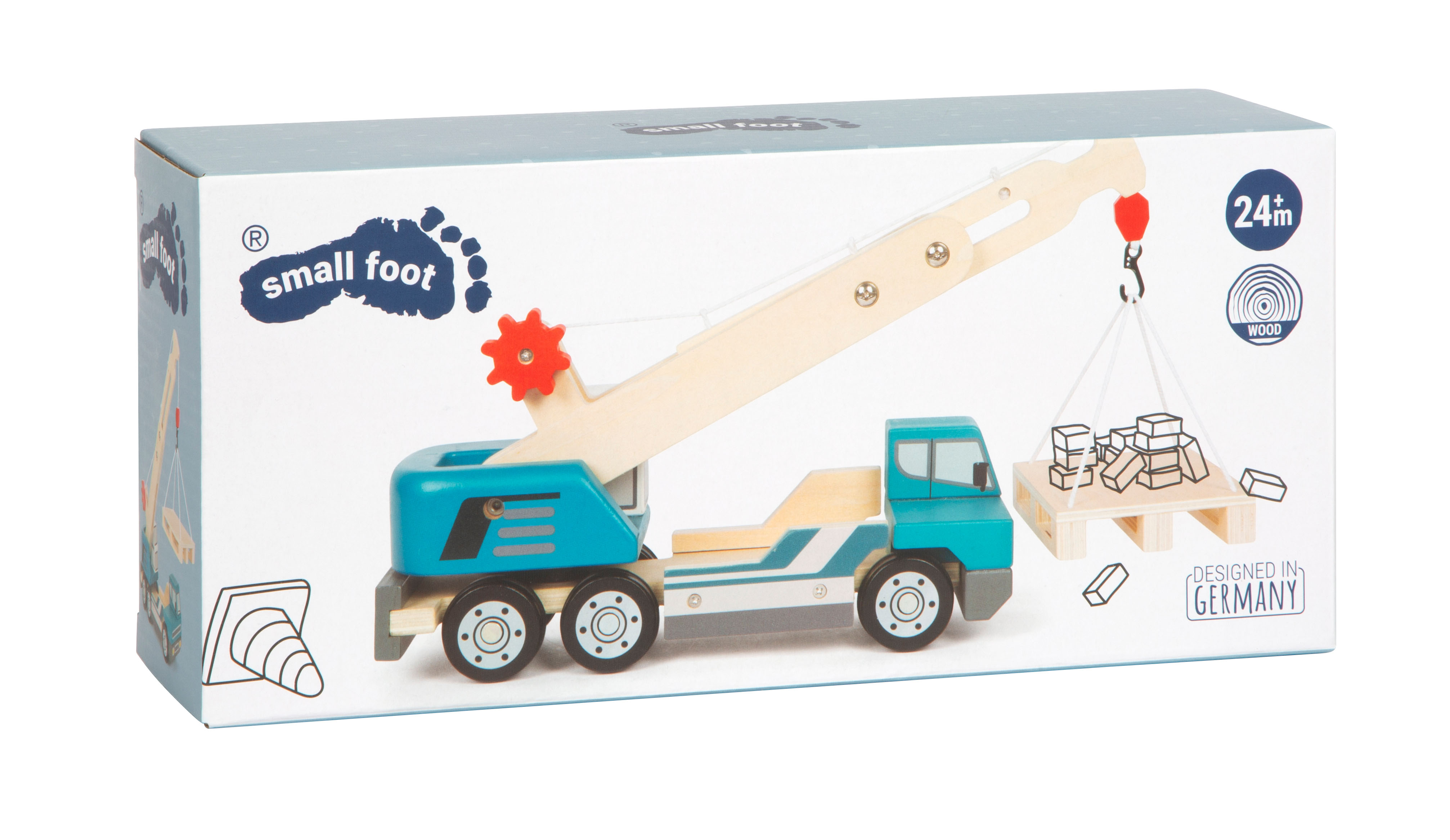Verpackung Kranwagen mit Palette