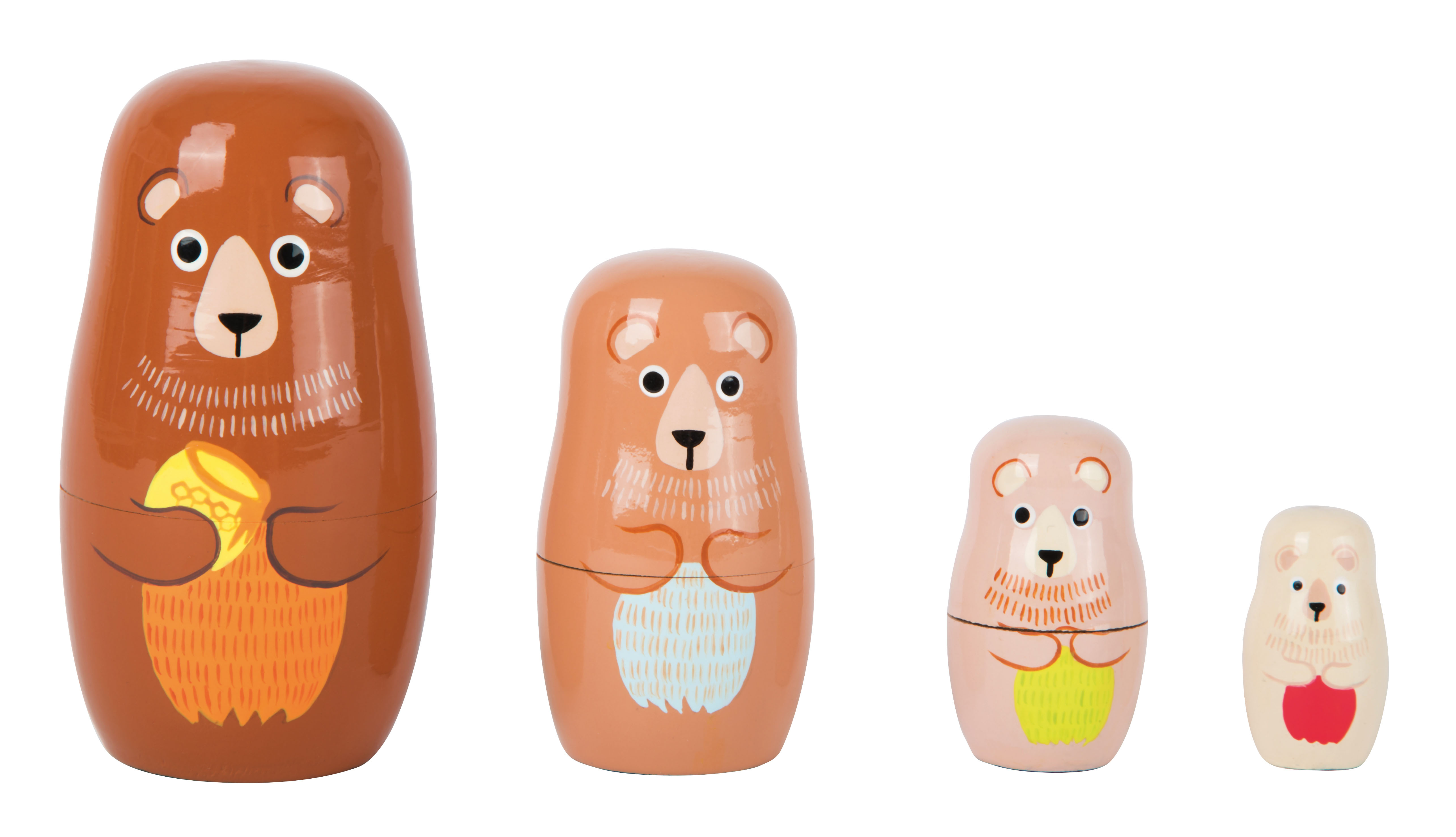 Matrjoschka Bären-Familie für Kinder