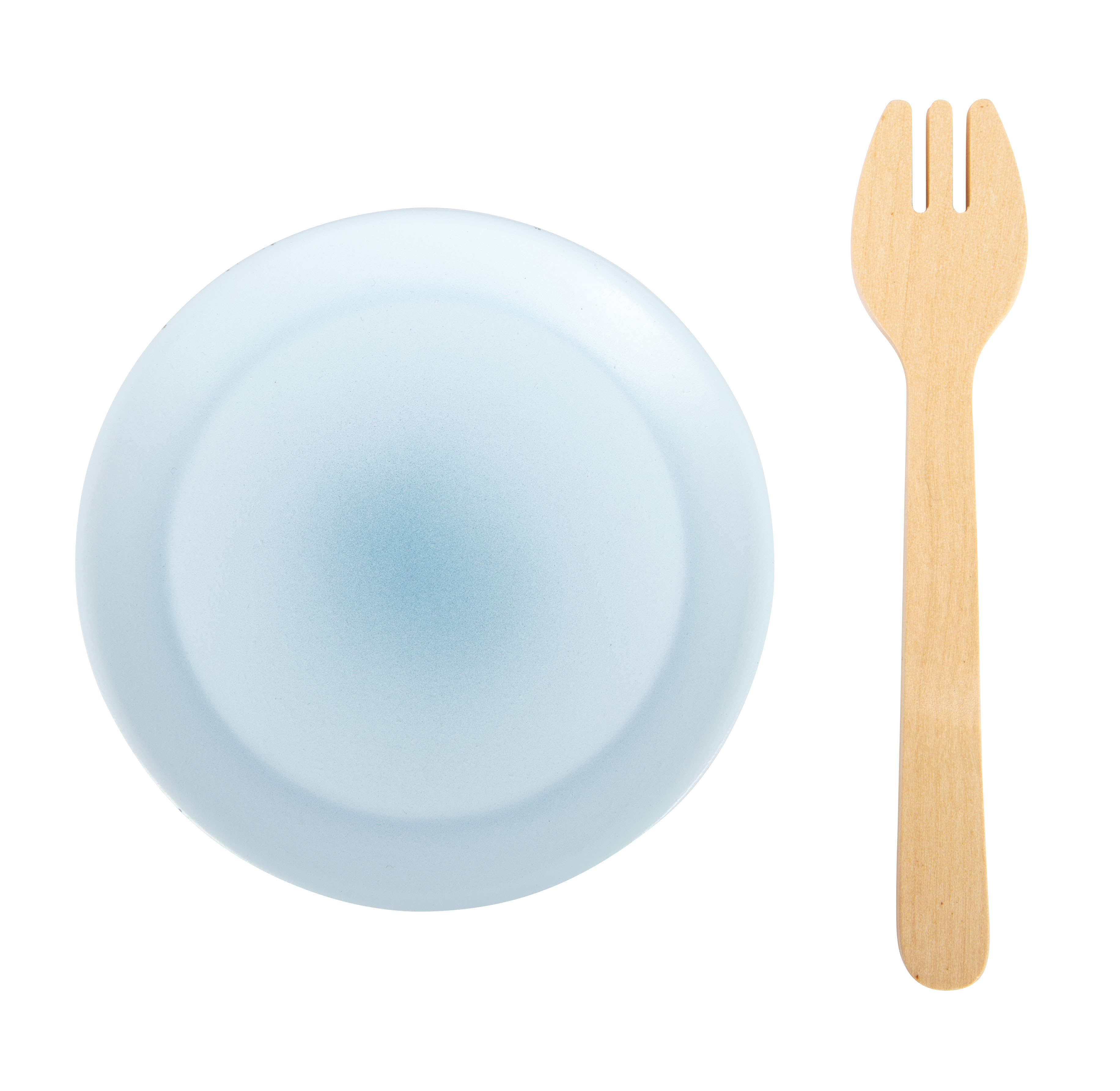 Kinderküche kompakt blau mit Teller Gabel Besteck