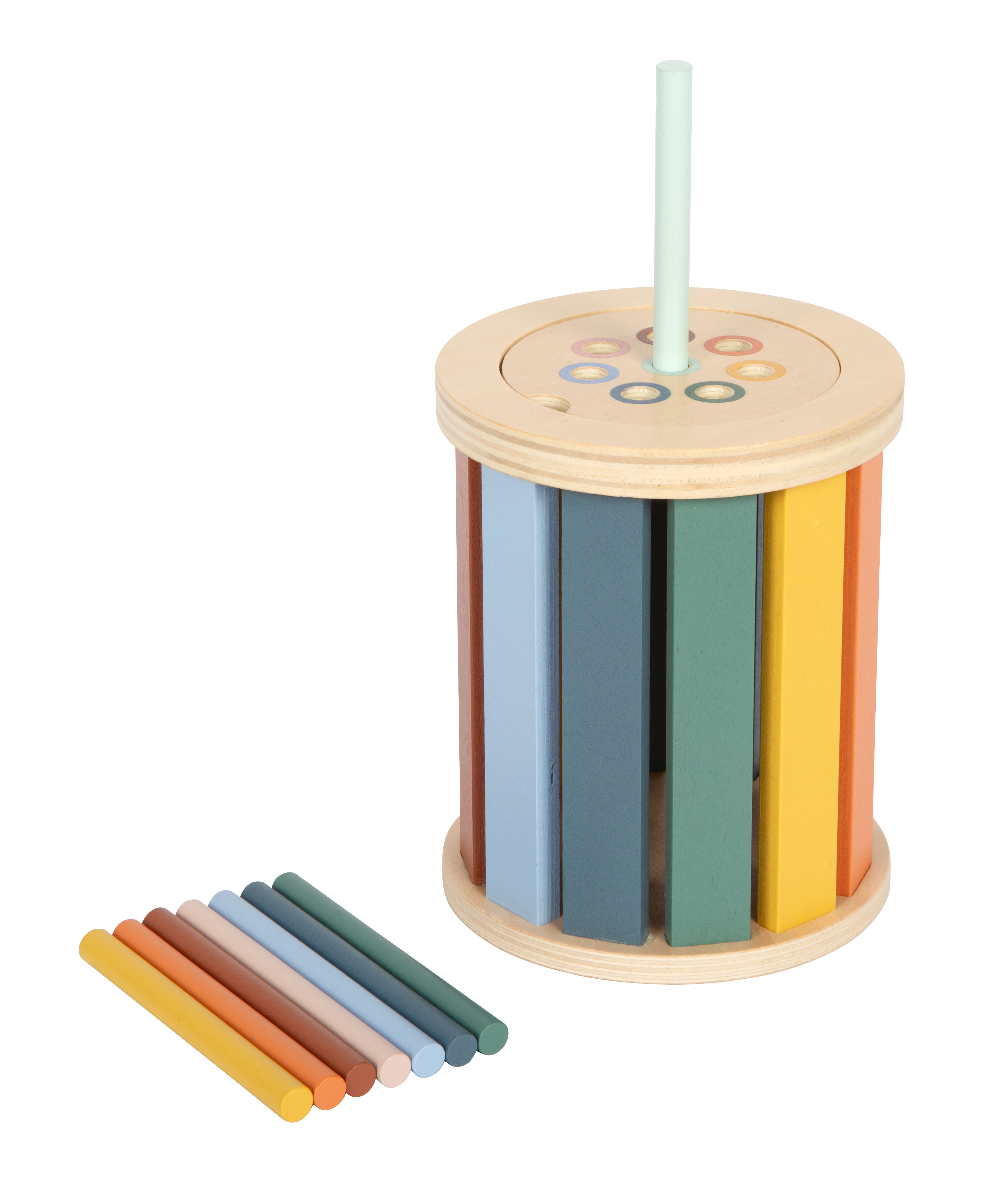 Steckspiel für Kinder mit Holzstäben