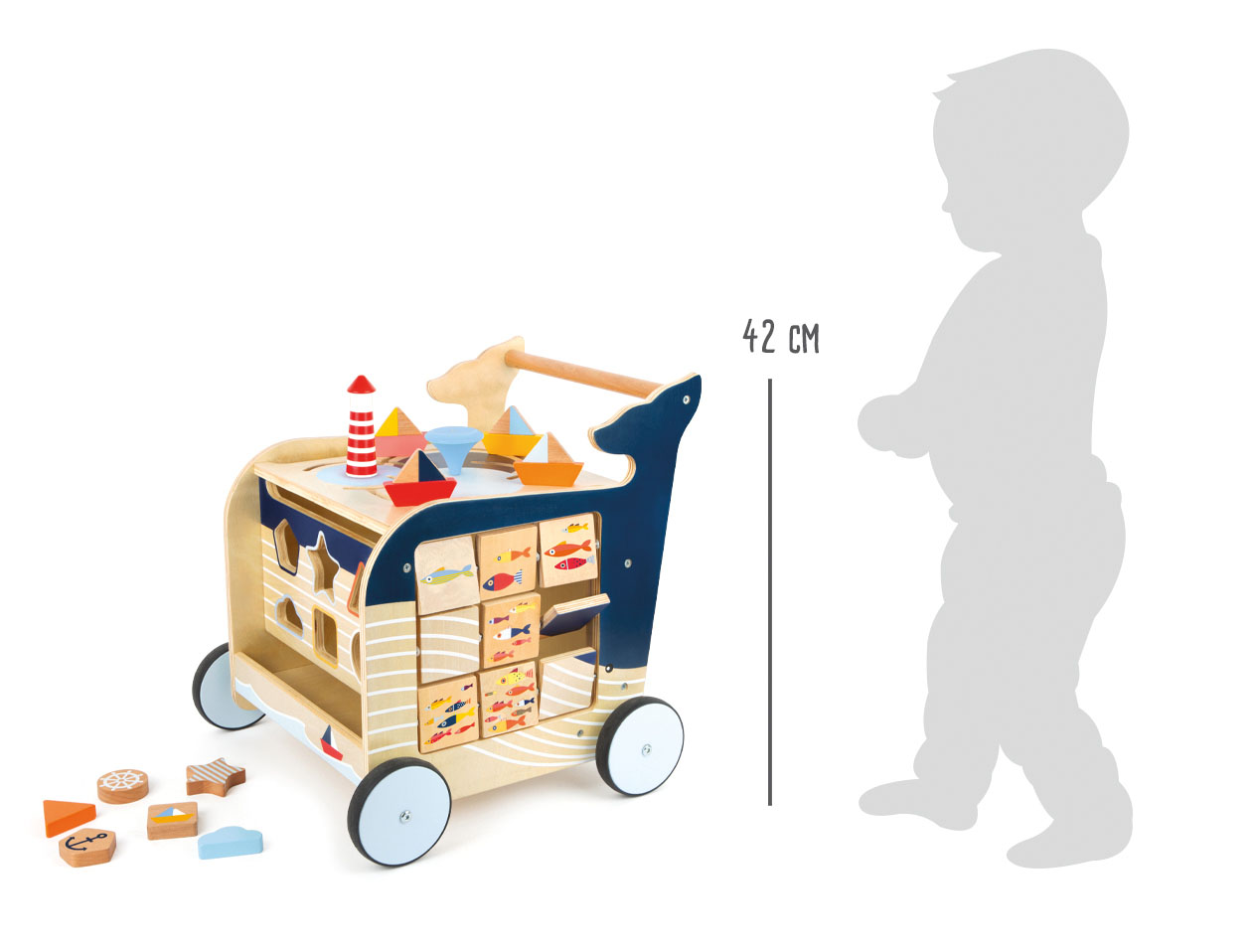 Lauflernwagen Wal für Kinder
