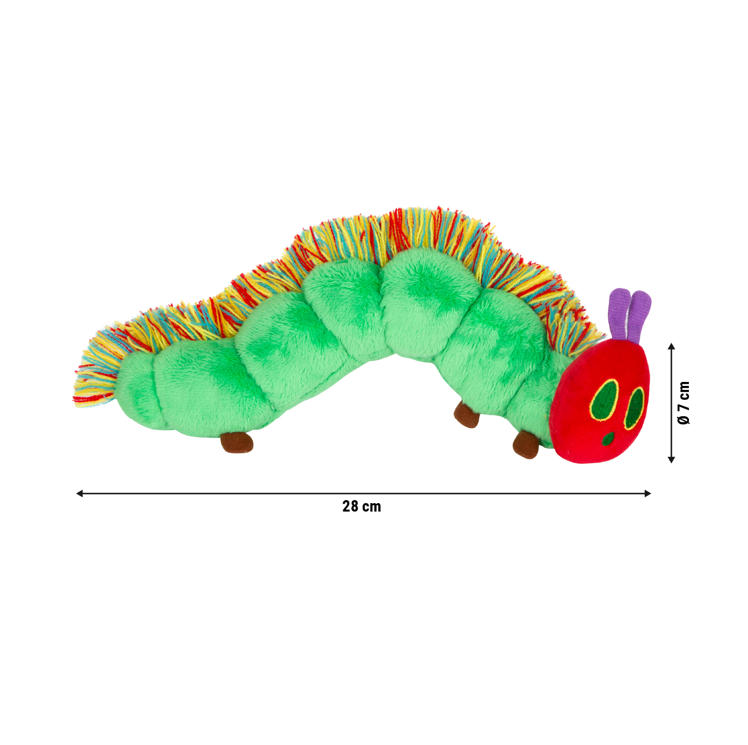 Raupe Nimmersatt Größen-Skizze