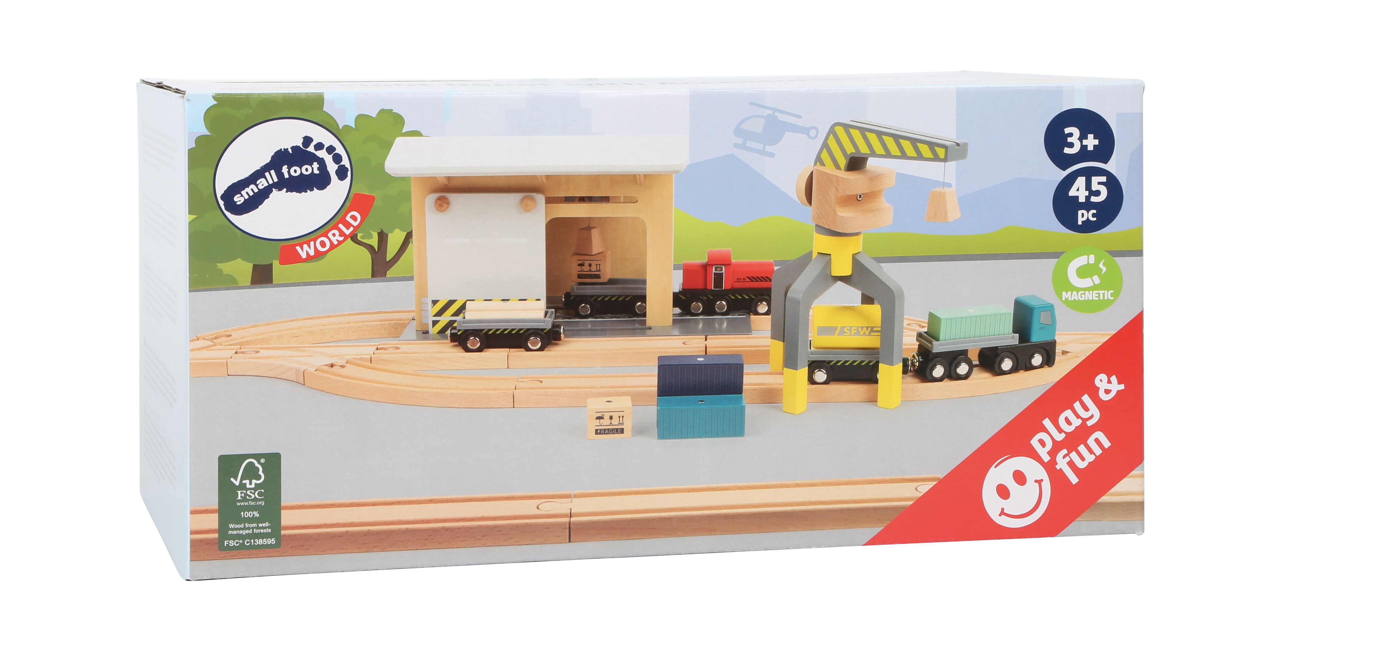 Güterbahnhof mit Zubehör für Kinder