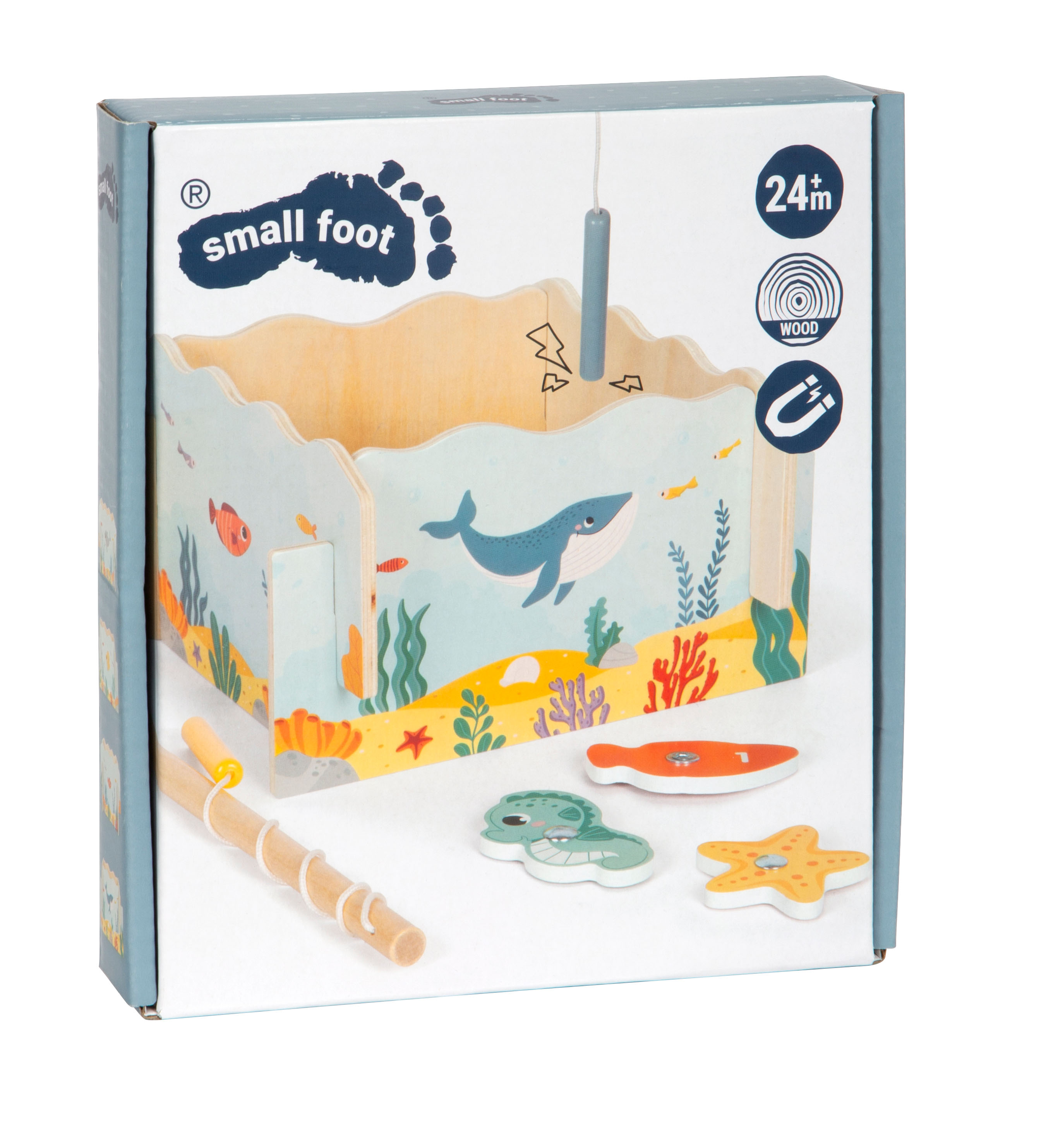 Angelspiel-Box aus Holz zum Stecken