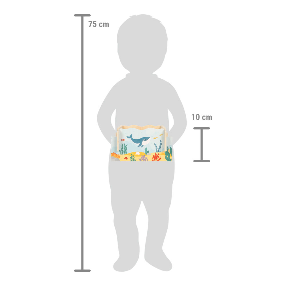 Zwei Angeln aus Holz mit Magneten für Kinder