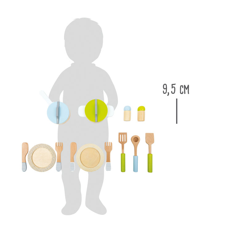 Geschirr- und Topfset Kinderküche für Kinder