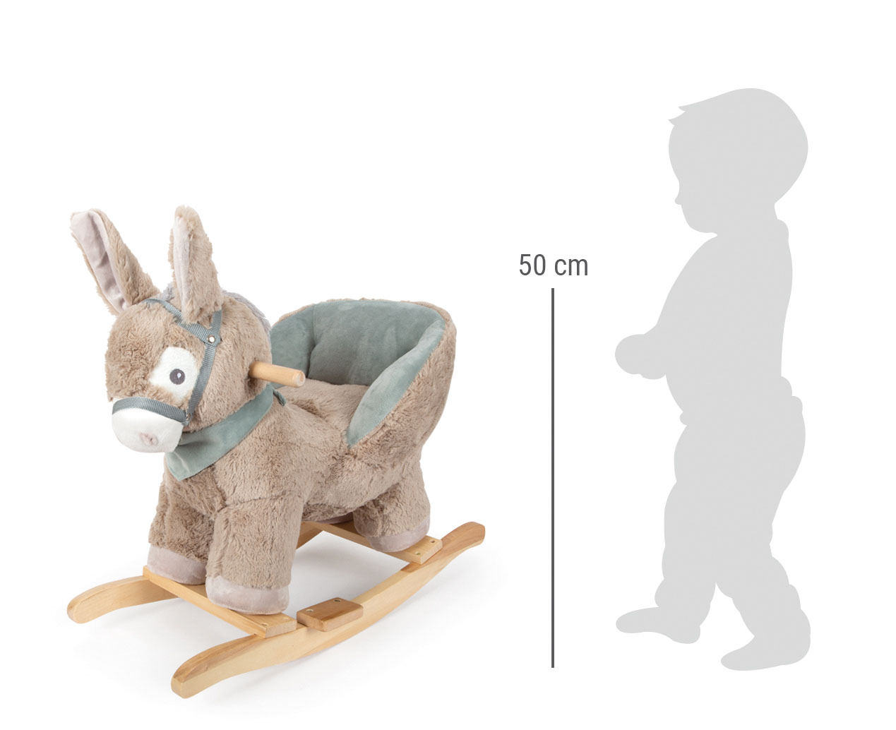 Schaukeltier Esel mit Sitz für Kinder