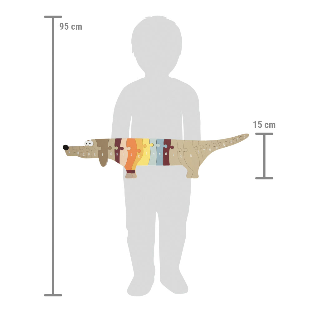 Buchstabenpuzzle Hund für Kinder