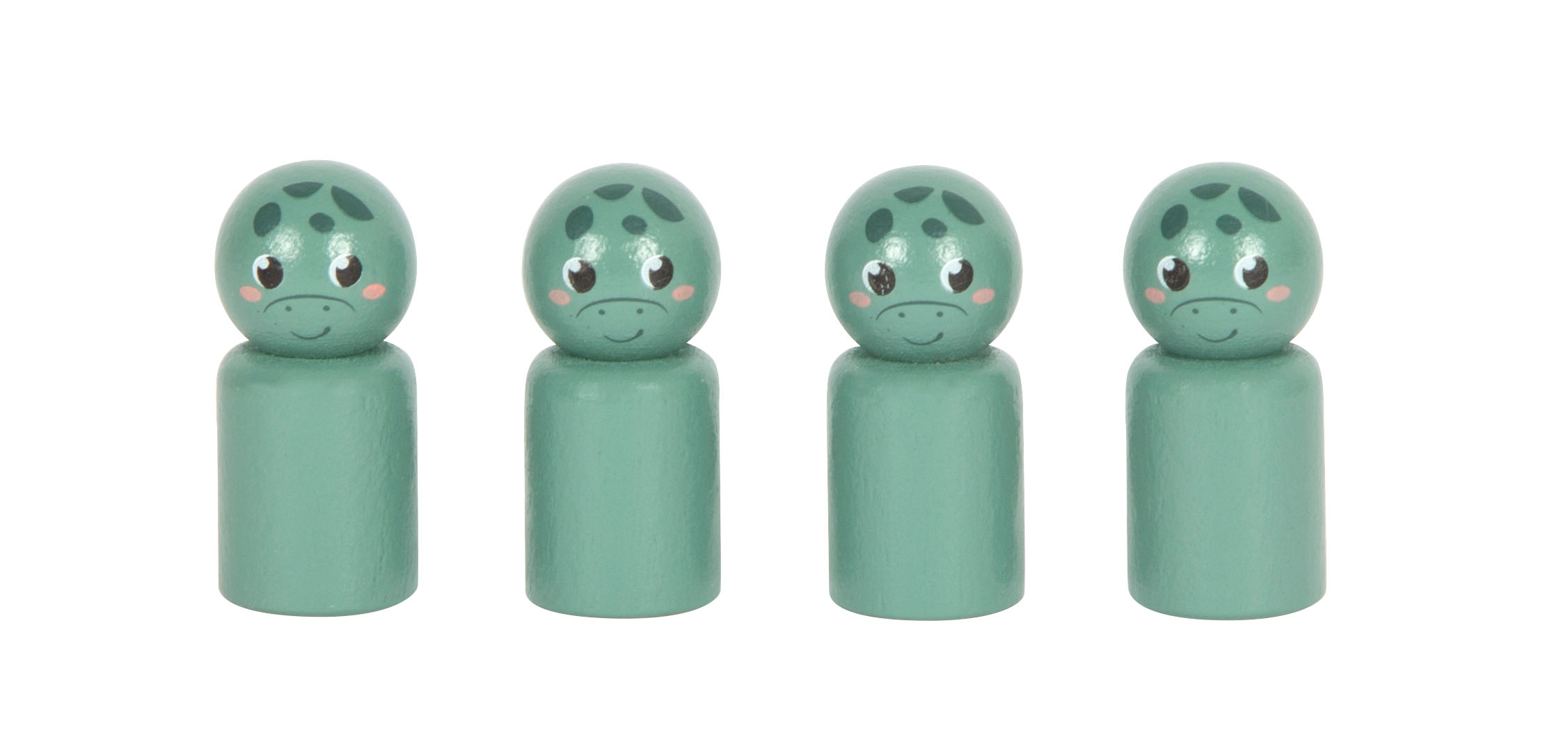 Spielbrett, Figuren und Würfel für Dino-Ludo