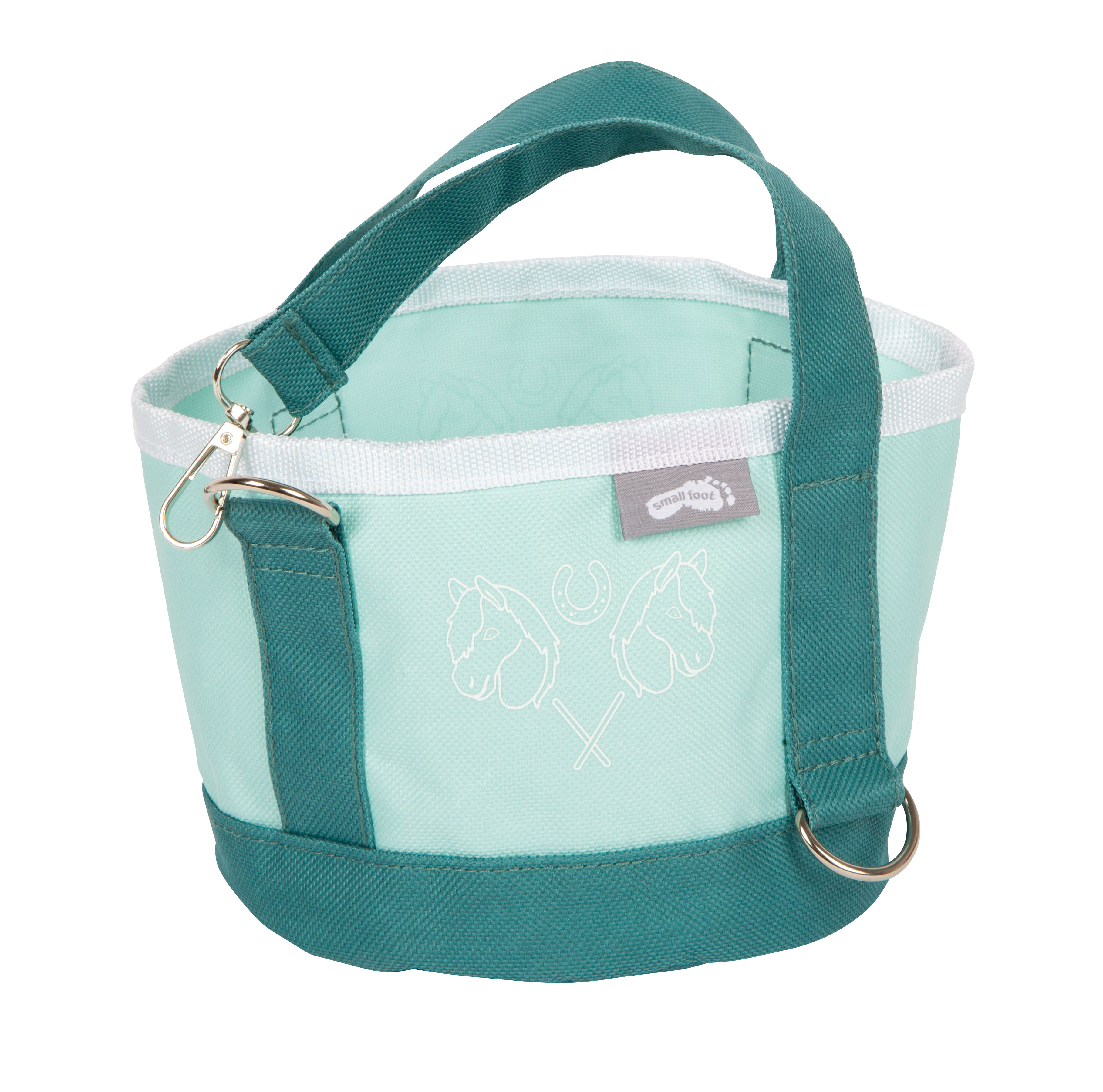 Grüne Pferdefutter-Tasche mit zwei Griffen zum Spielen für Kinder