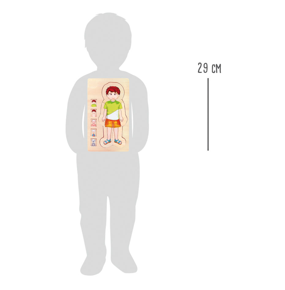 Schichtenpuzzle Anatomie Junge für Kinder