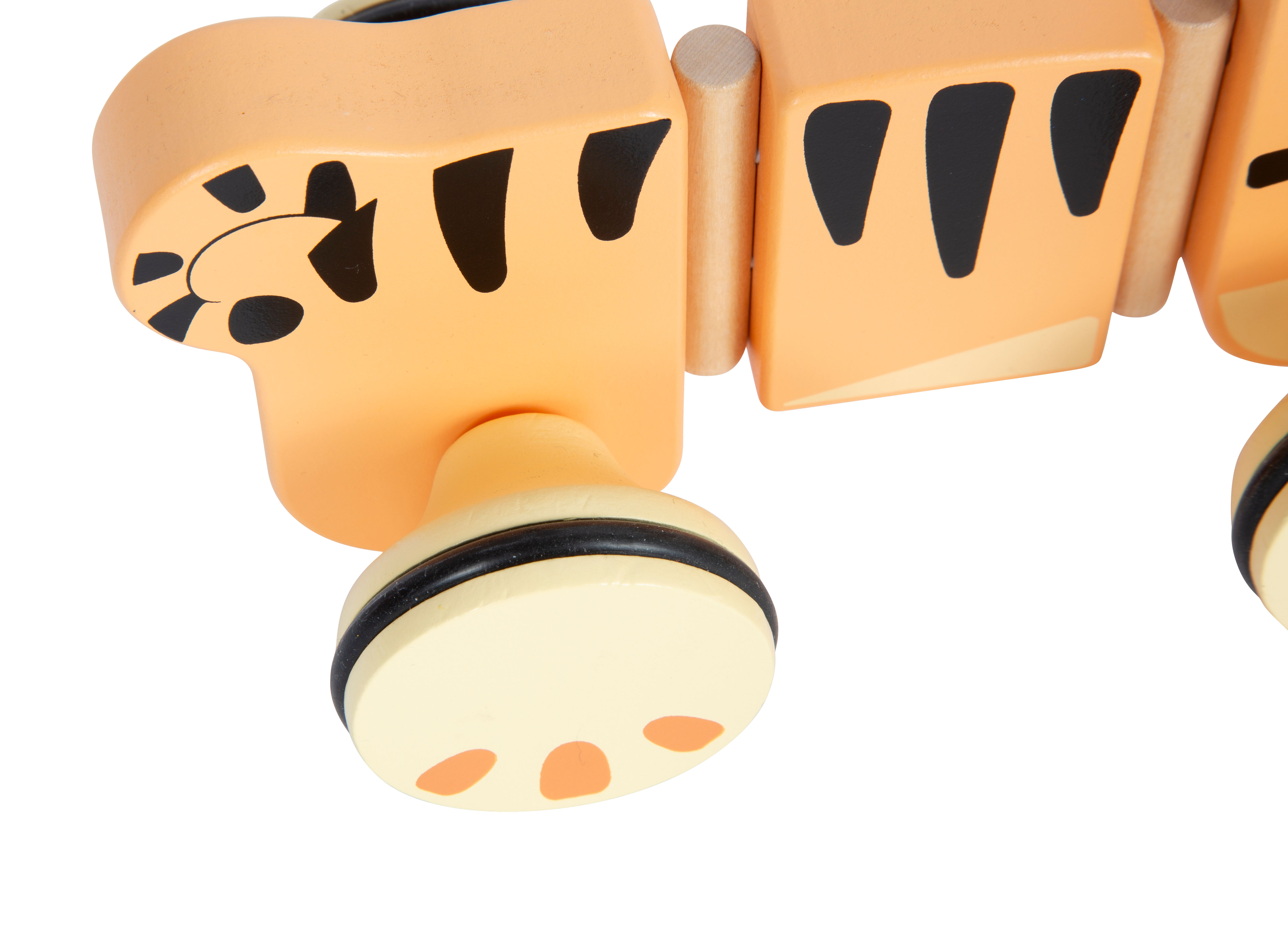 Ziehtiger Safari mit gummierten Rädern