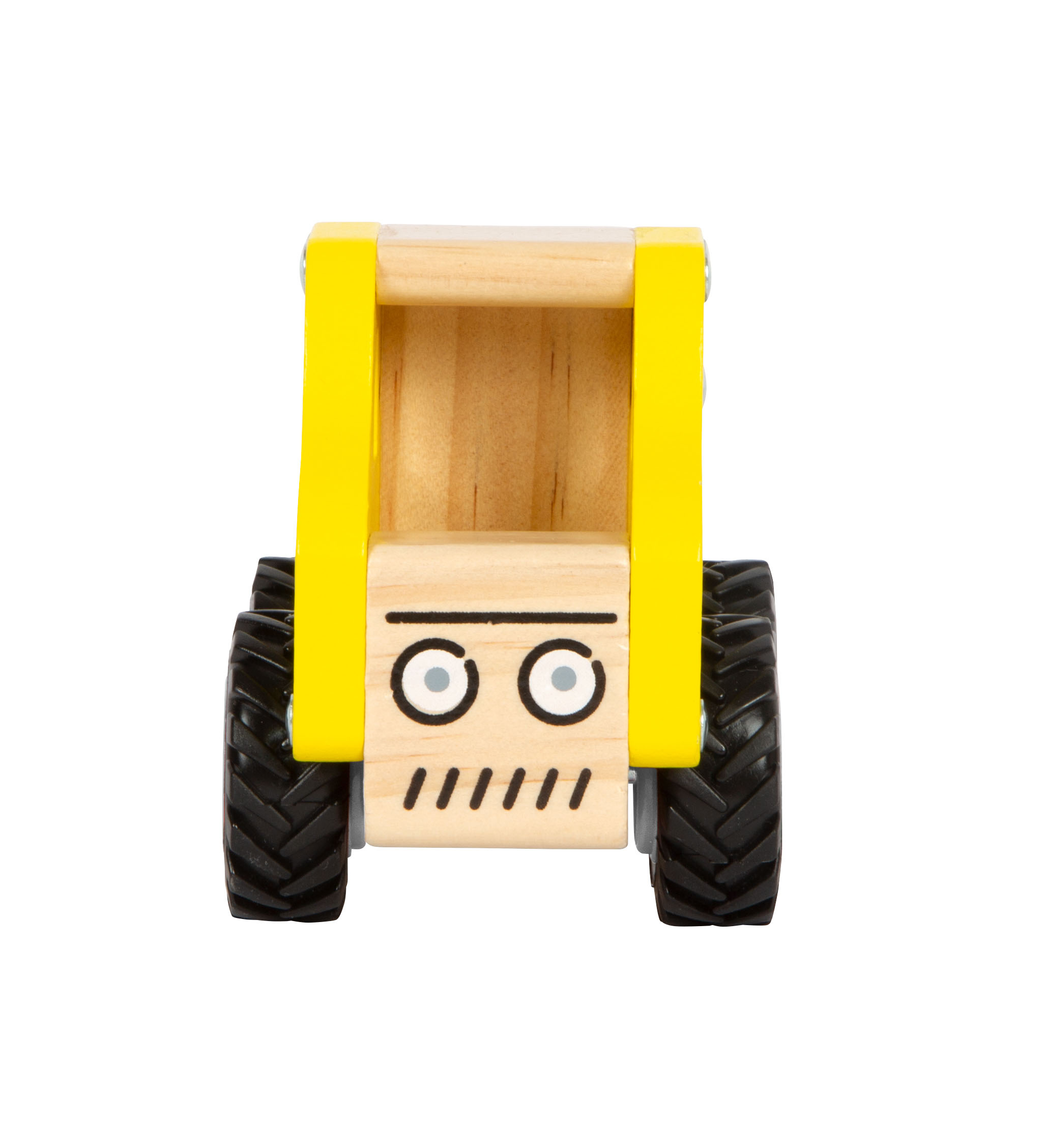 Holzauto, Kauflader, Gelb, Holzspielzeug, Reifen