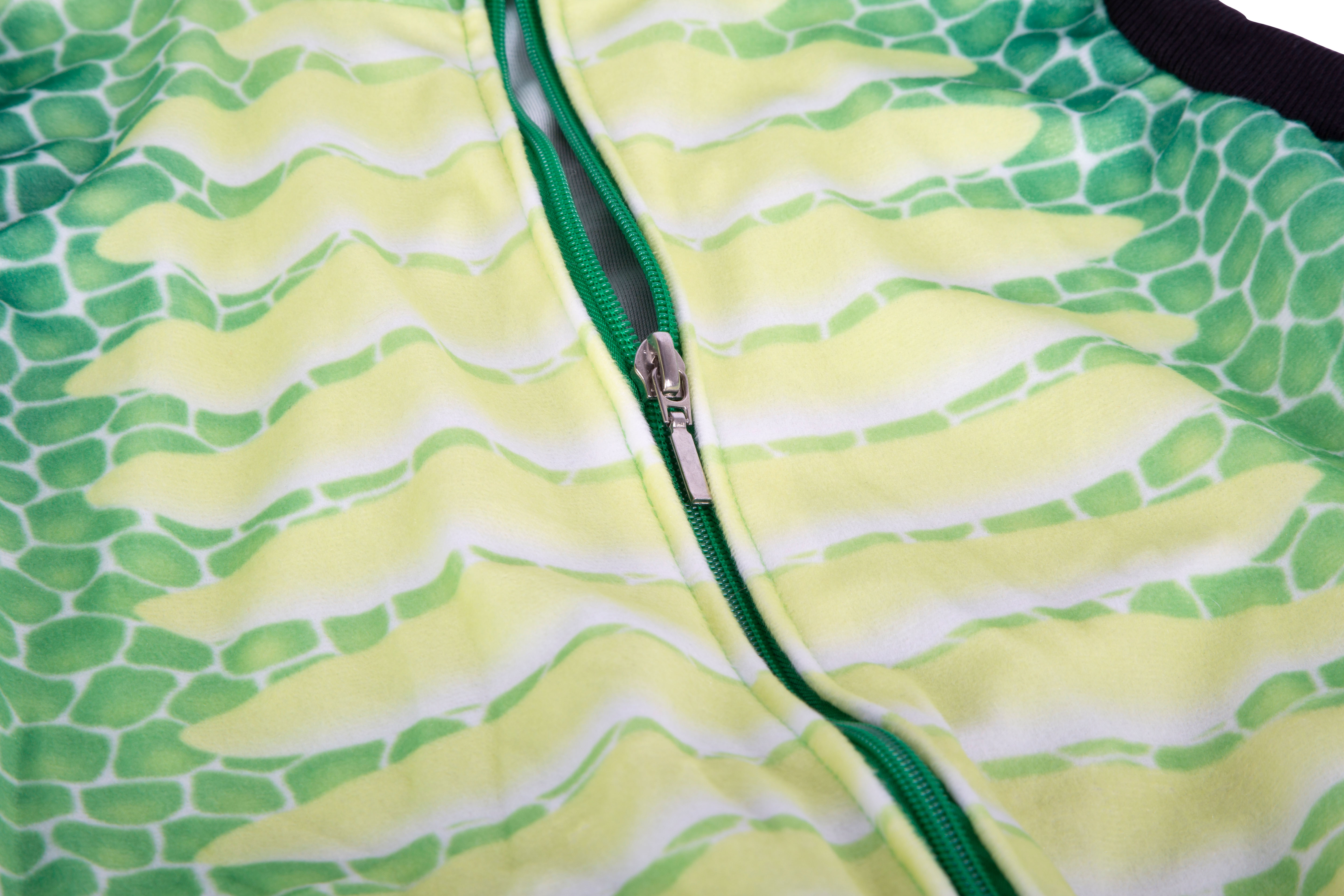 Kostüm Weste Dino Reißverschluss Detail