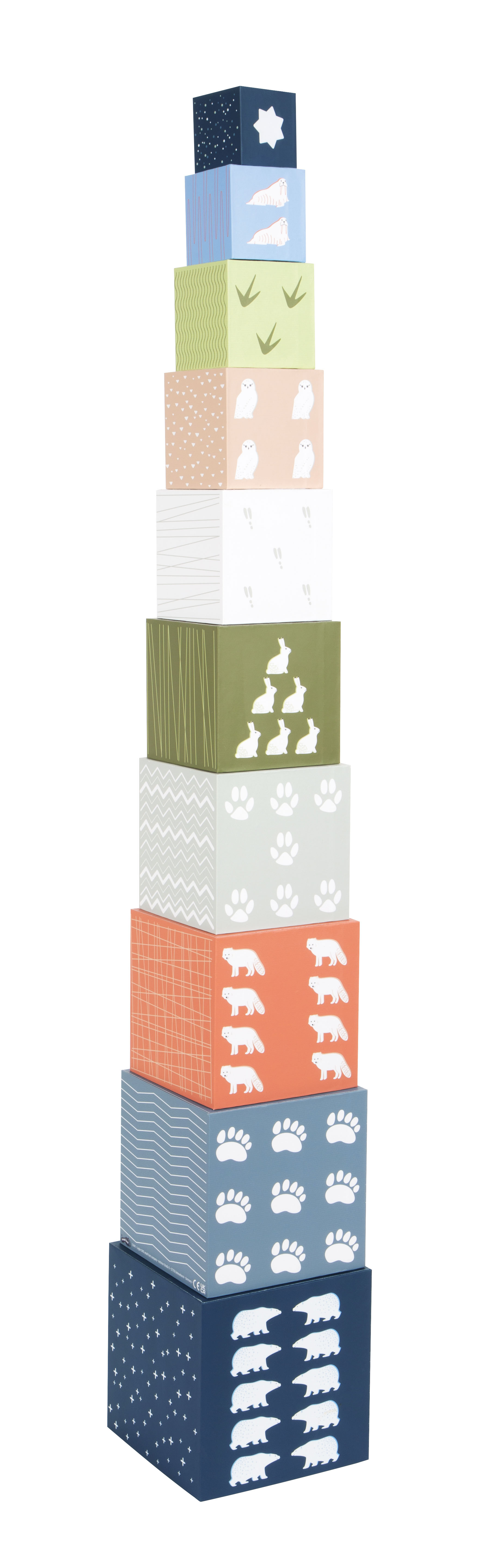 Stapelwürfel für Kinder mit Tieren und Zahlen